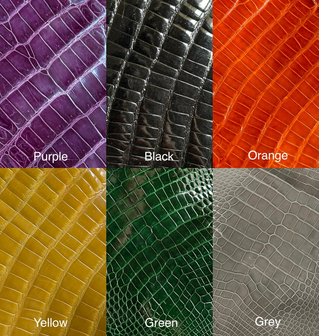 BMW key fob cover, Crocodile leather Leather key case