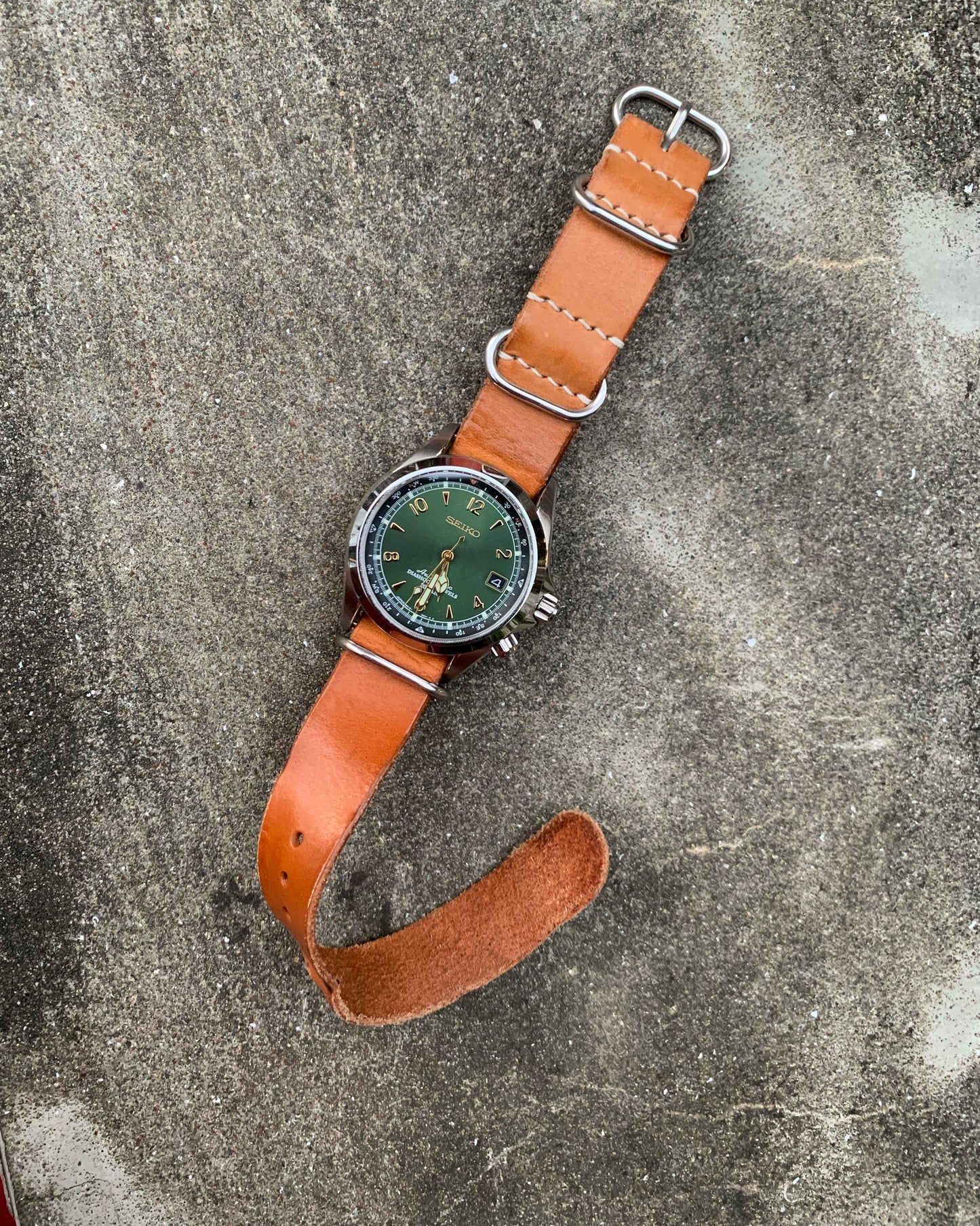 Buttero Leather NATO strap, leather zulu strap