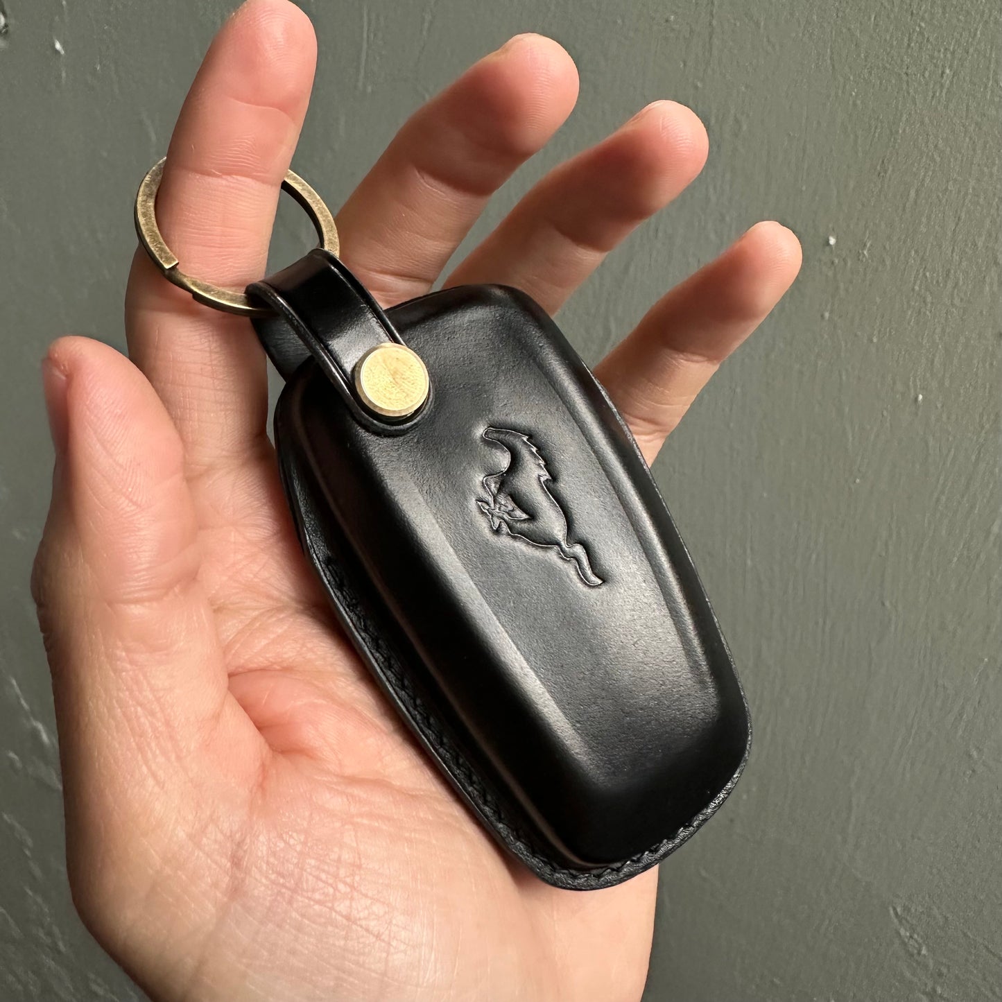 Ford Mustang key fob cover, Shell Cordovan