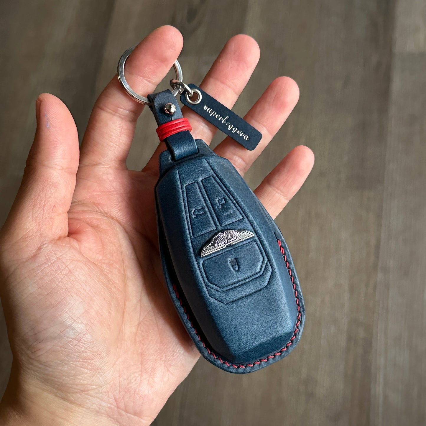Aston Martin key fob cover, key case, Buttero Leather