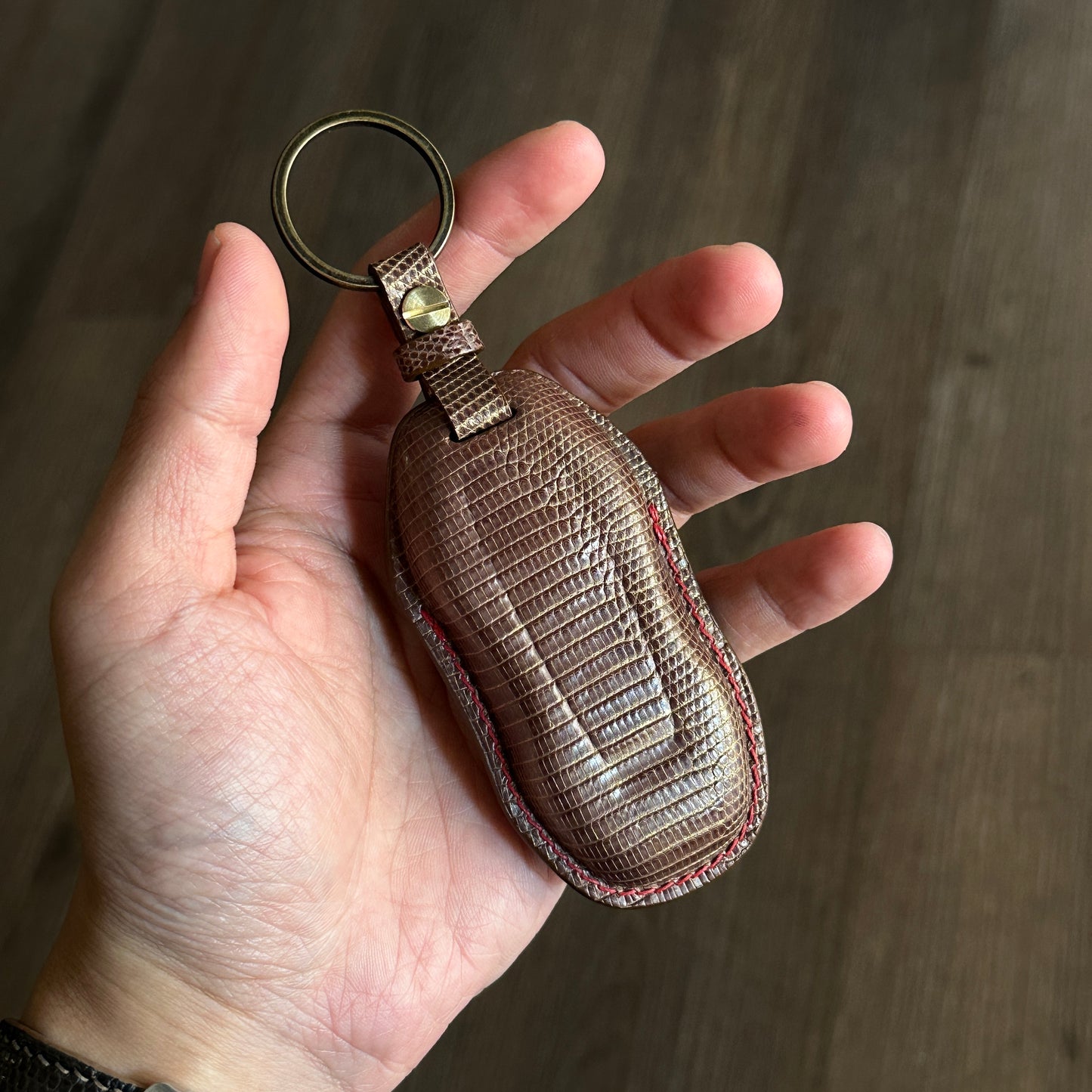 Porsche key fob cover, Porsche Leather key case, Lizard leather