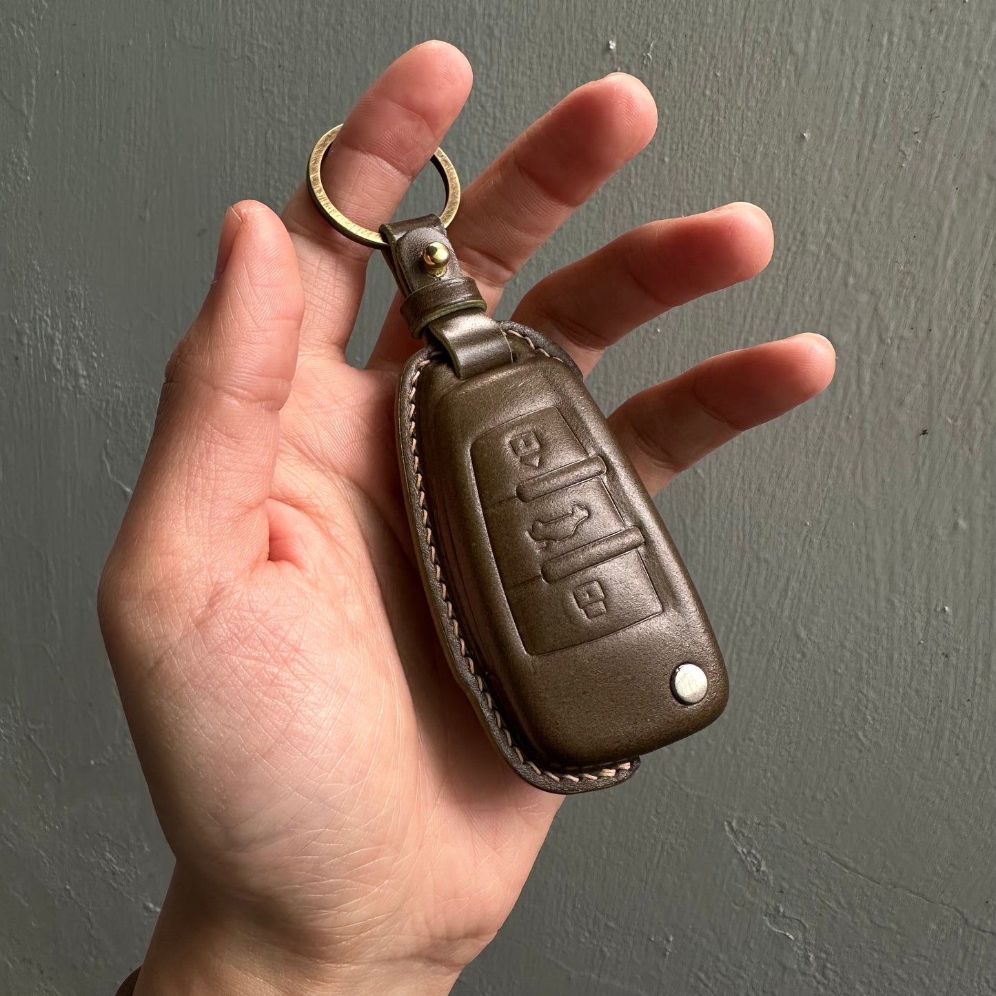 Audi key fob cover, Shell Cordovan