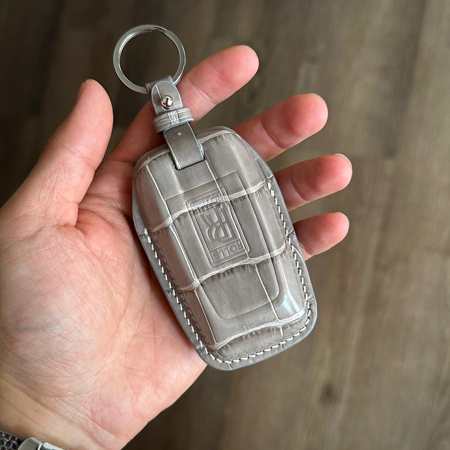 Rolls Royce Crocodile key fob cover, Leather key holder