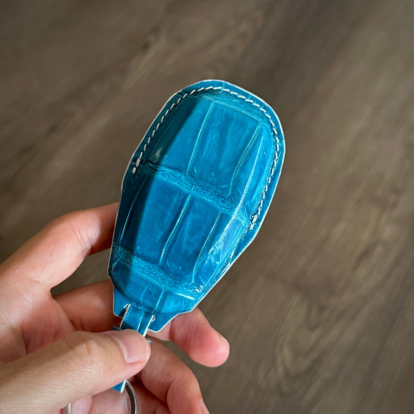 Aston Martin key fob cover, Crocodile leather Leather key case