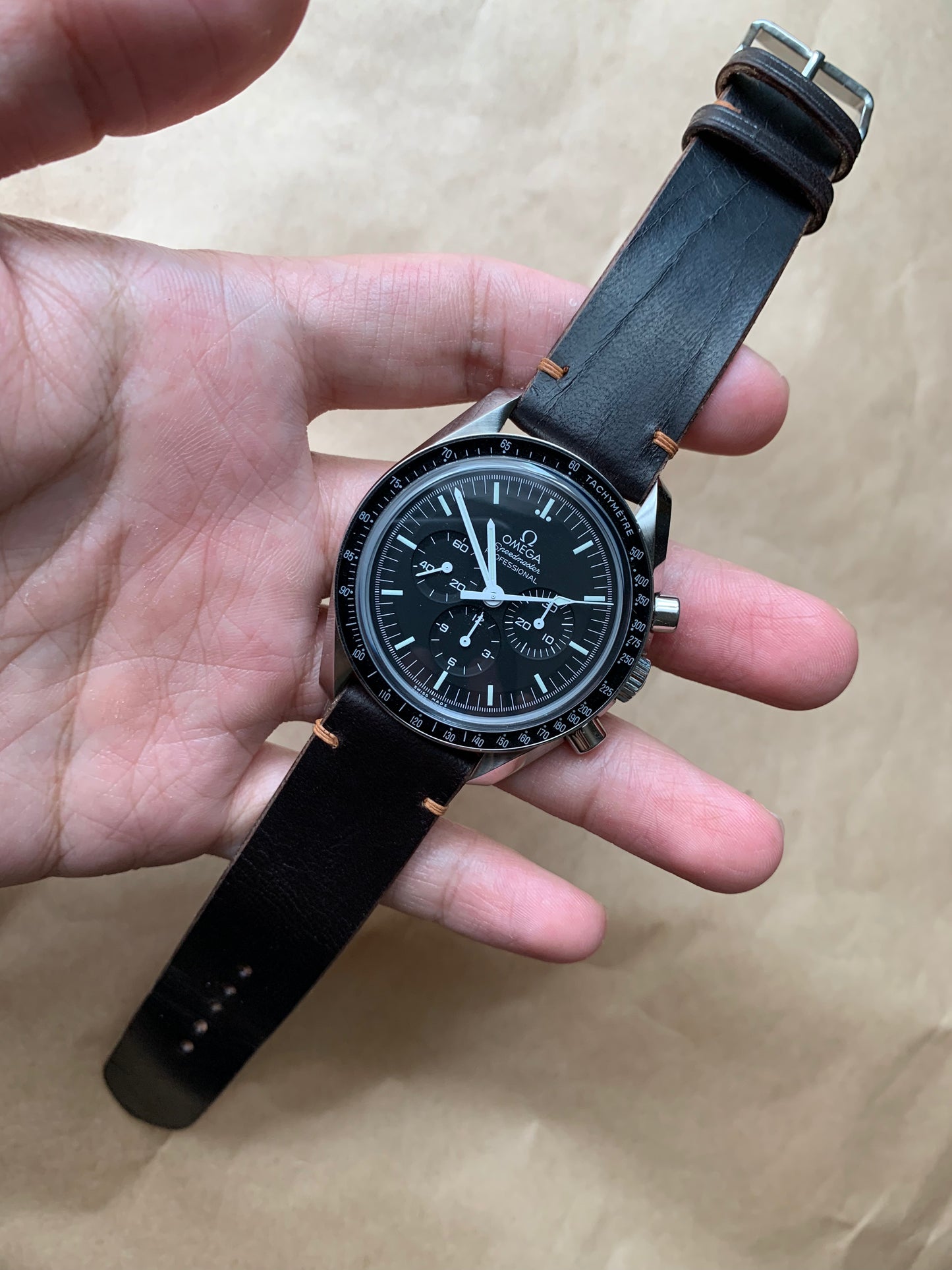 Horween Chromexcel watch band, watch strap