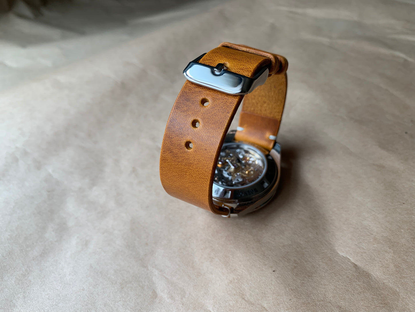 Italian Badalassi wax leather watch band