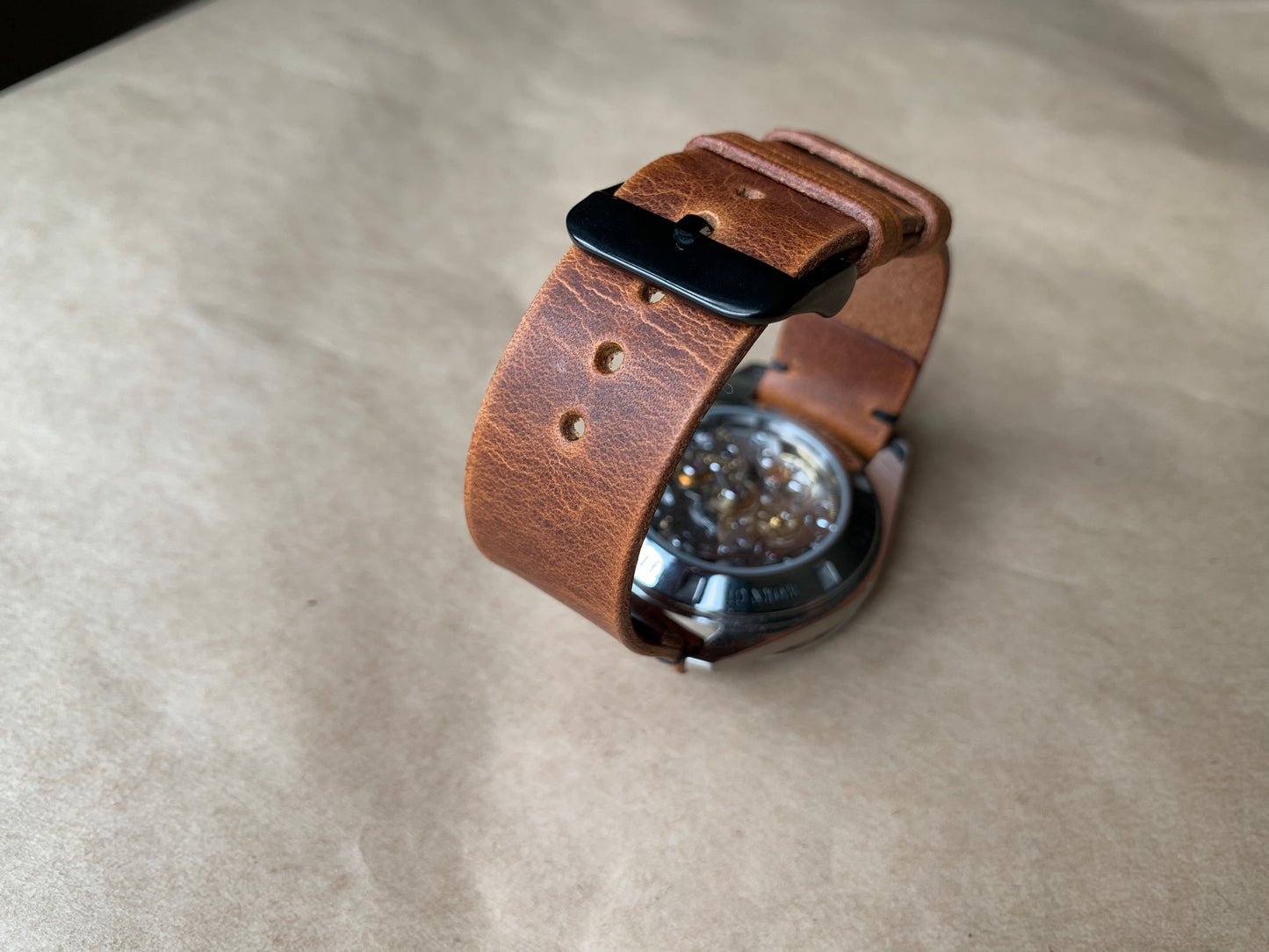 Italian Badalassi wax leather watch band