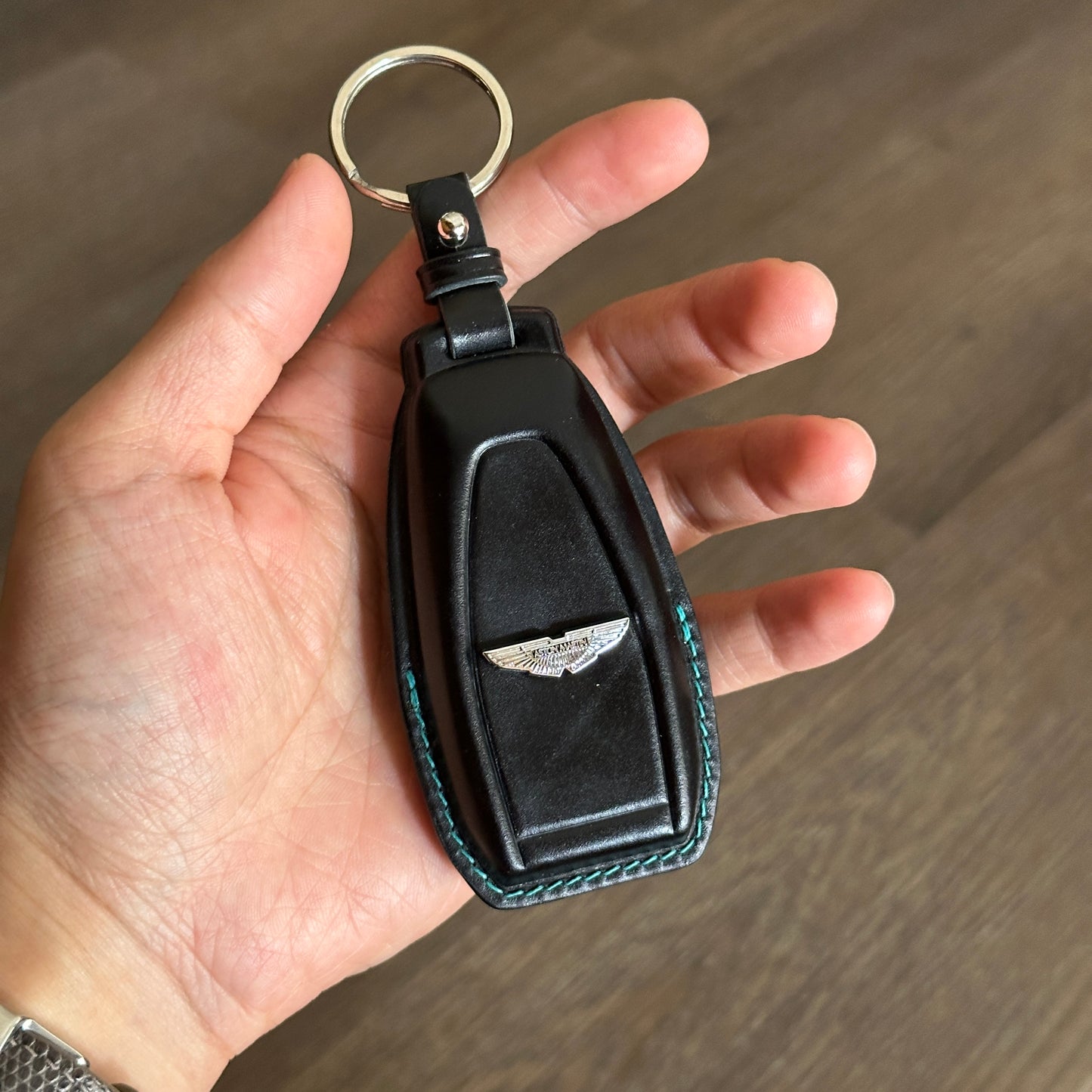 Aston Martin key fob cover, key case, Shell Cordovan