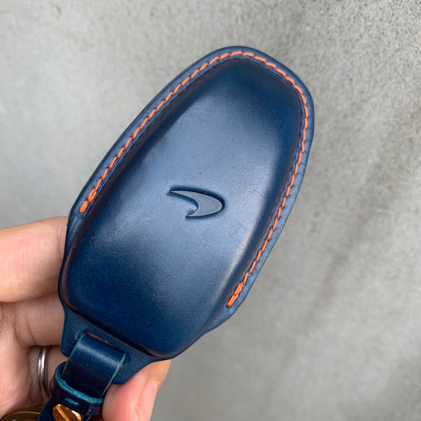 McLaren key fob cover, Shell Cordovan