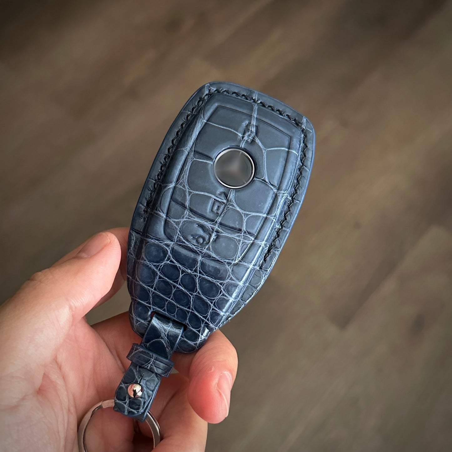 Mercedes-Benz key fob cover, Crocodile leather Leather key case