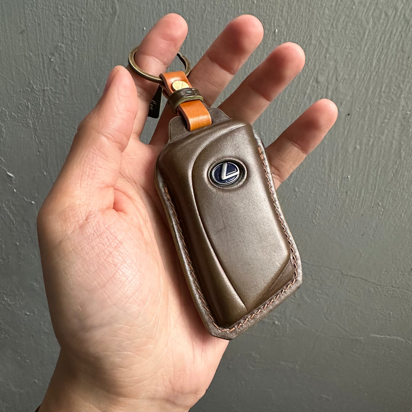 Lexus key fob cover, Shell Cordovan