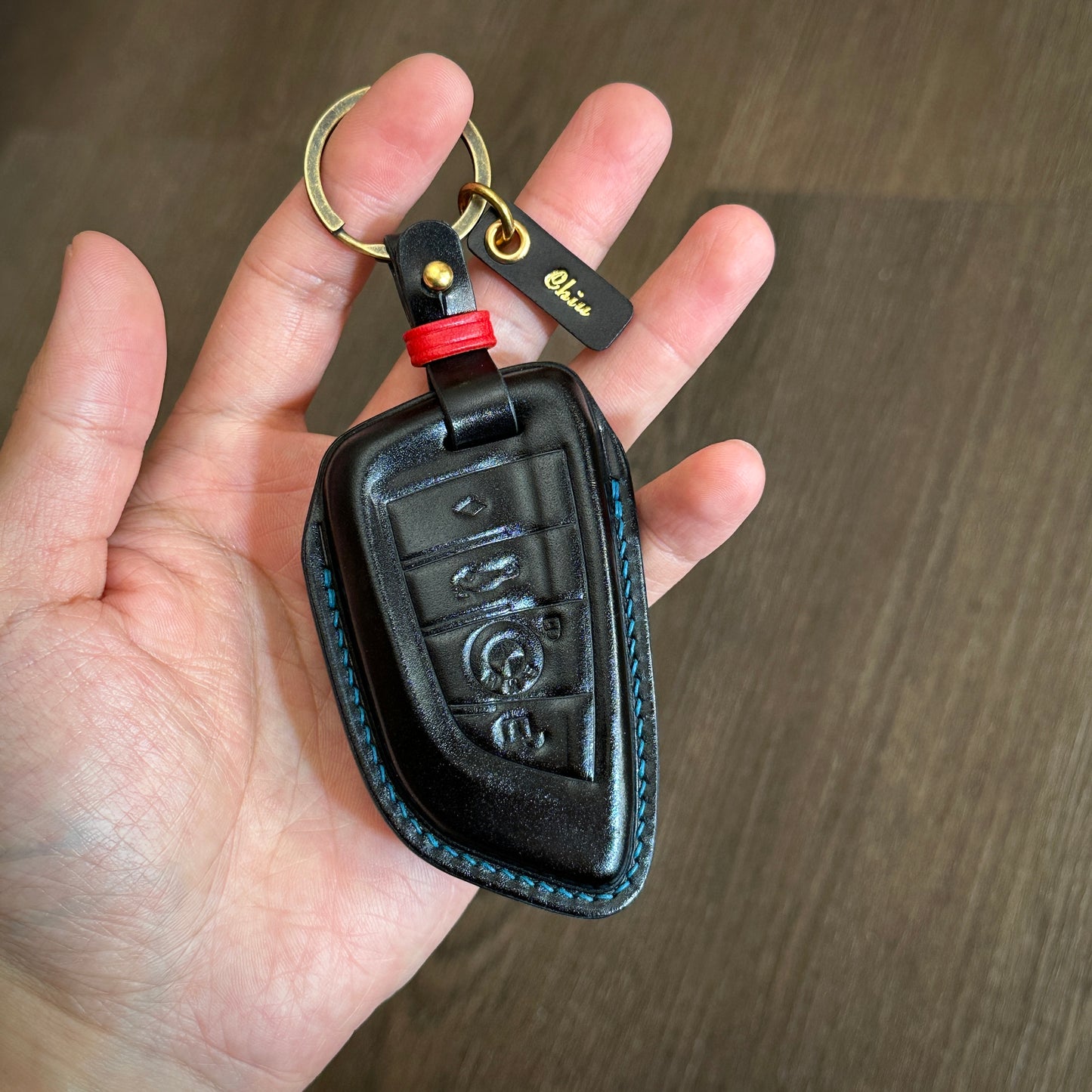 BMW key fob cover, Shell Cordovan