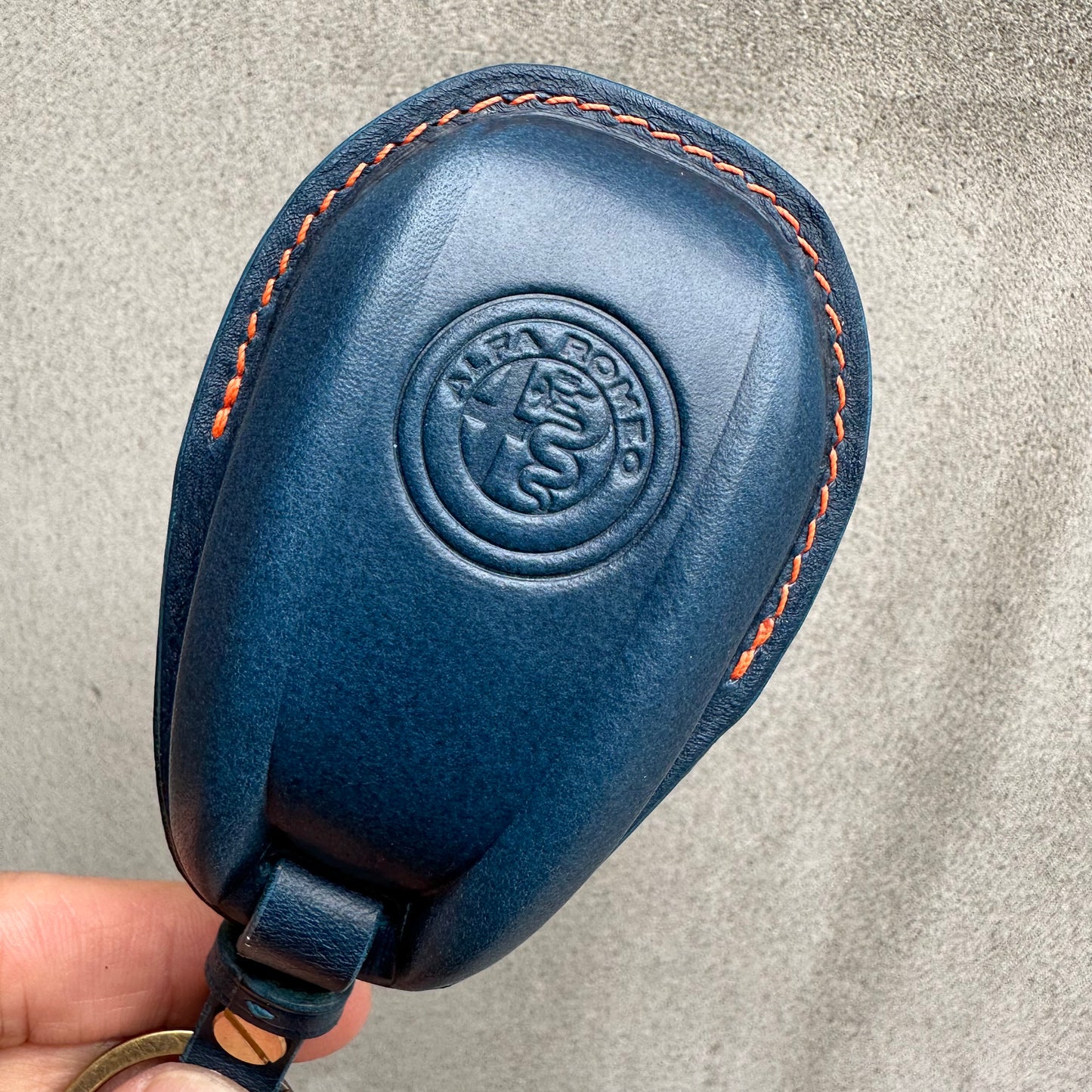 Alfa Romeo key fob cover, Buttero Leather Car key case,