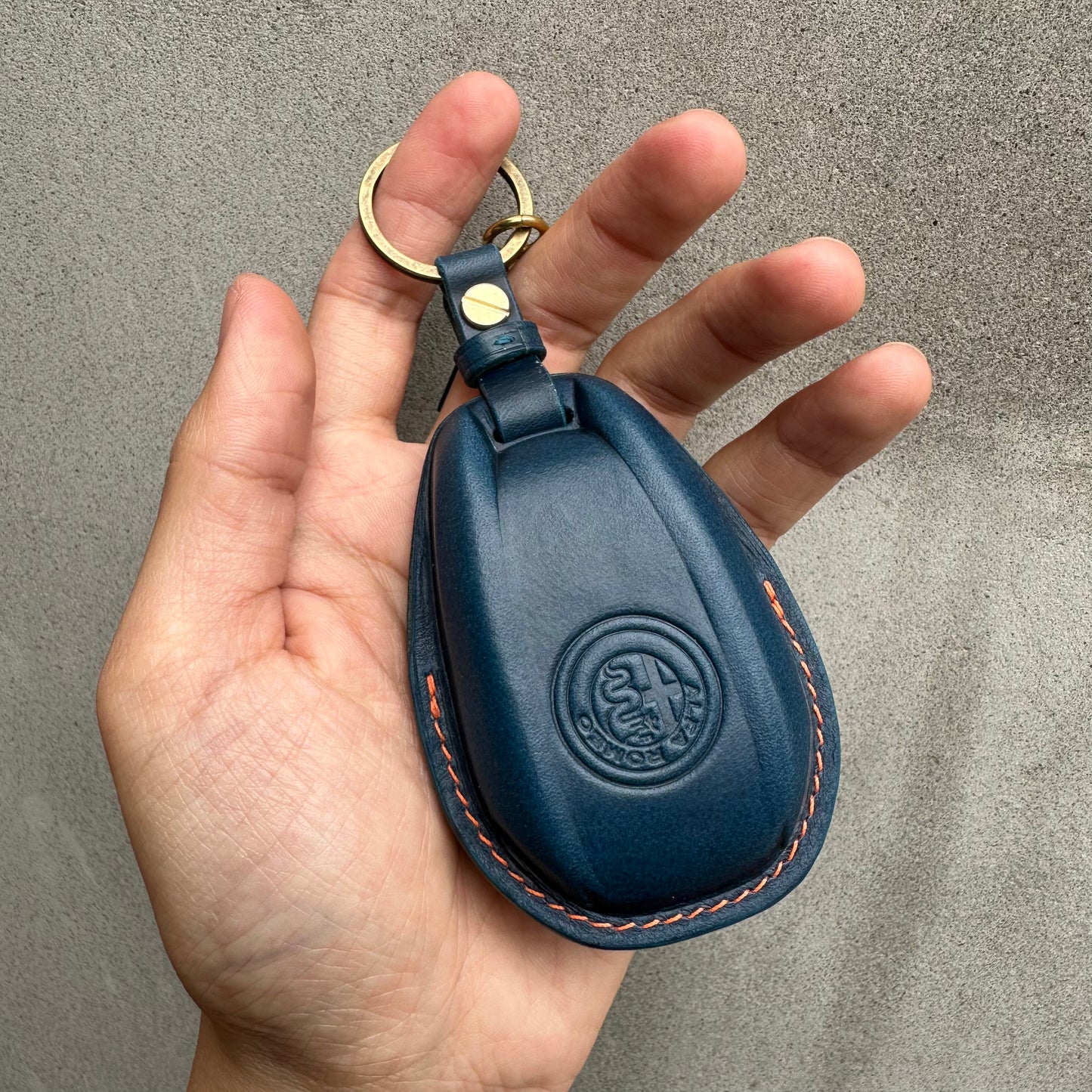 Alfa Romeo key fob cover, Buttero Leather Car key case,