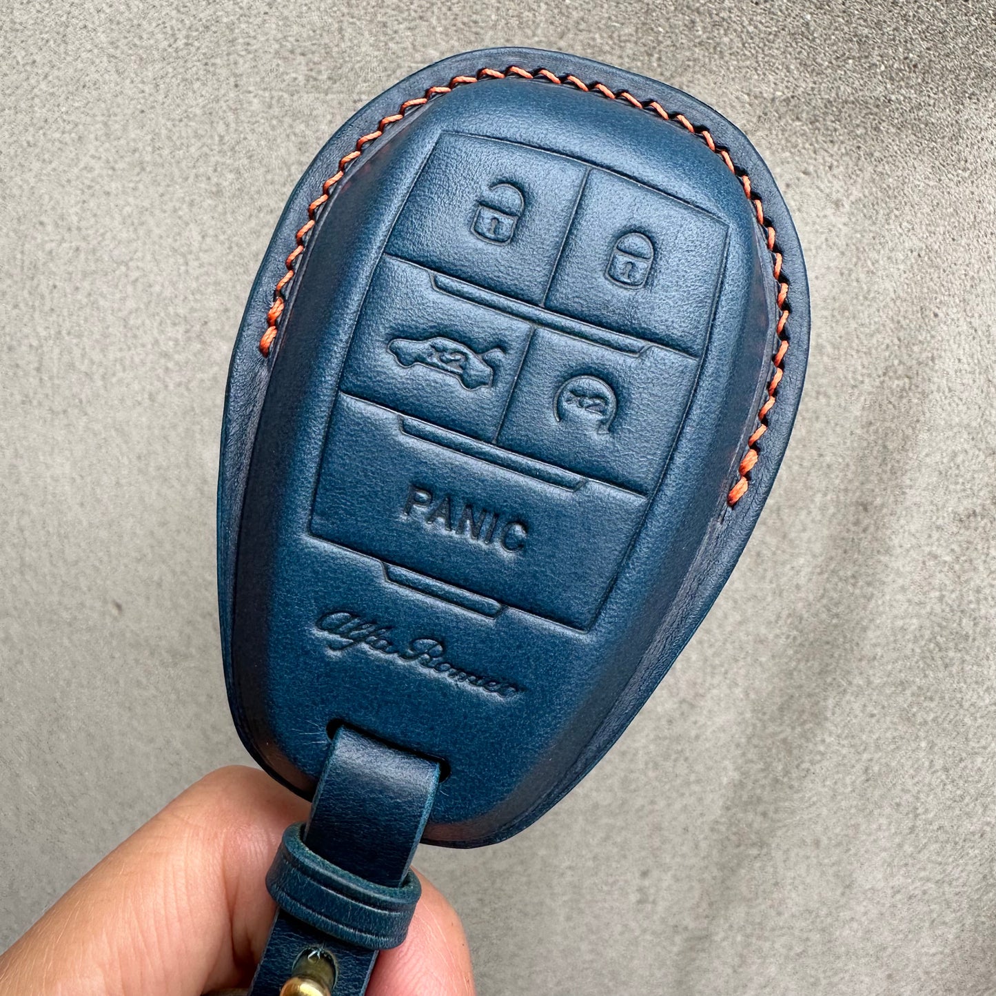 Alfa Romeo key fob cover, Buttero Leather Car key case,