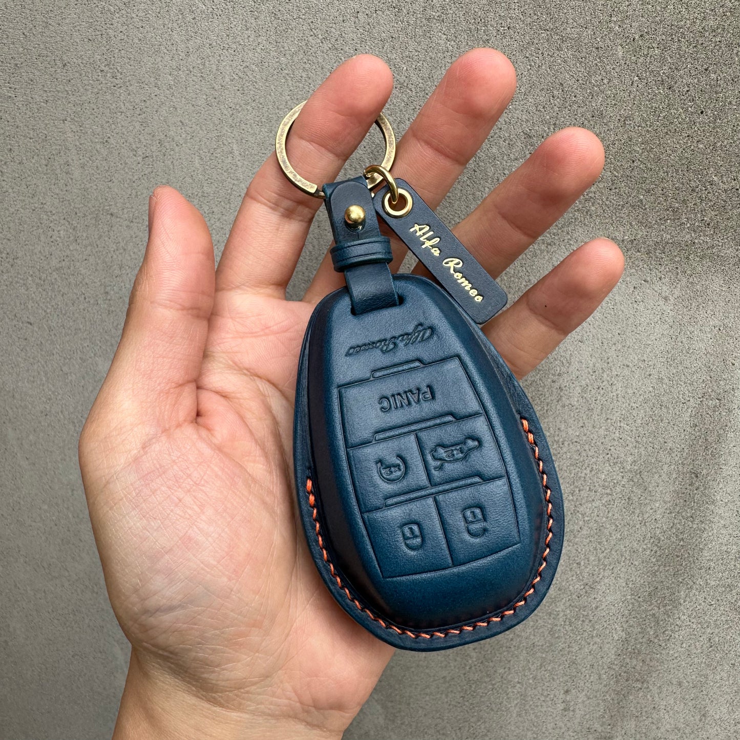 Alfa Romeo key fob cover, Buttero Leather Car key case,