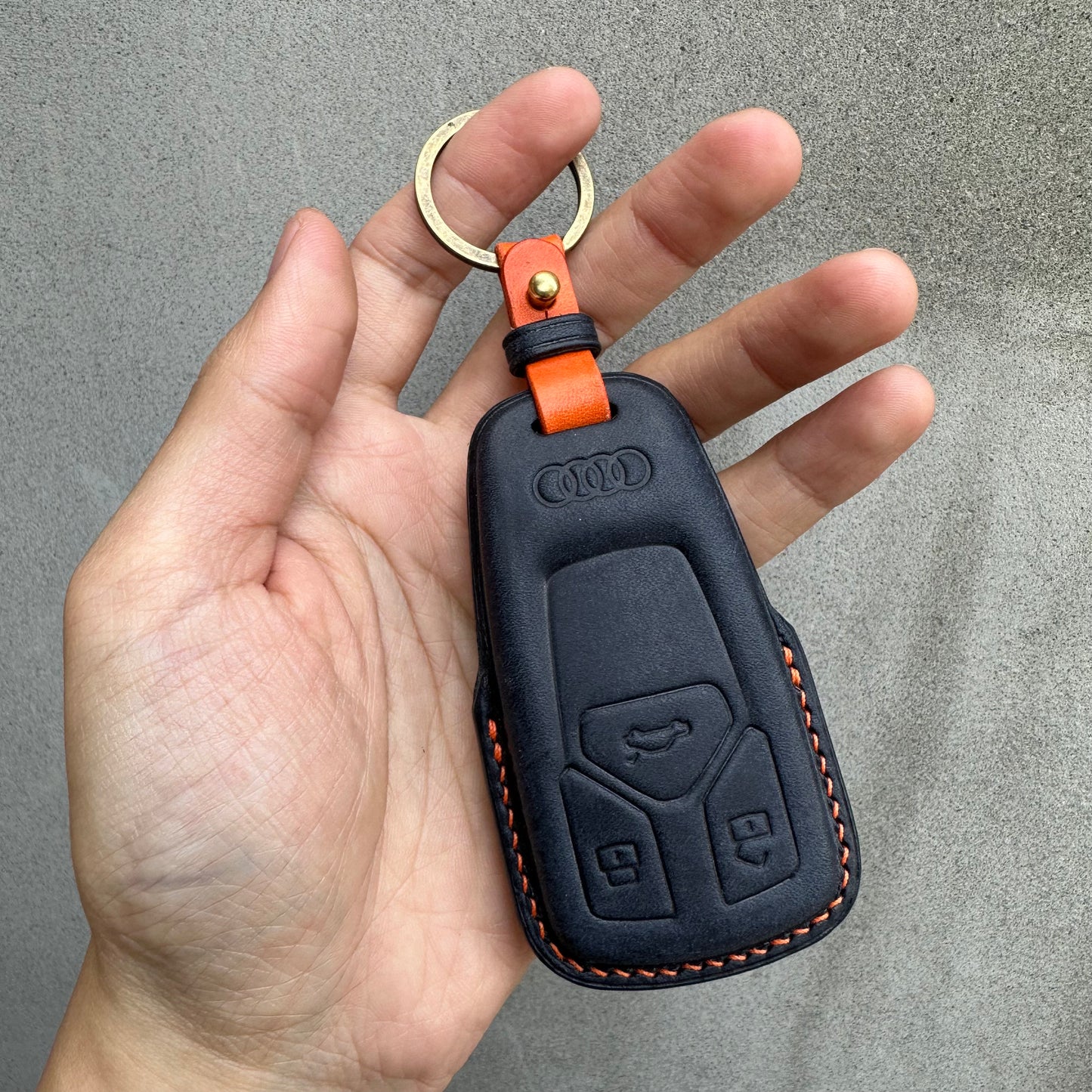Audi key case,key fob cover, Pueblo leather