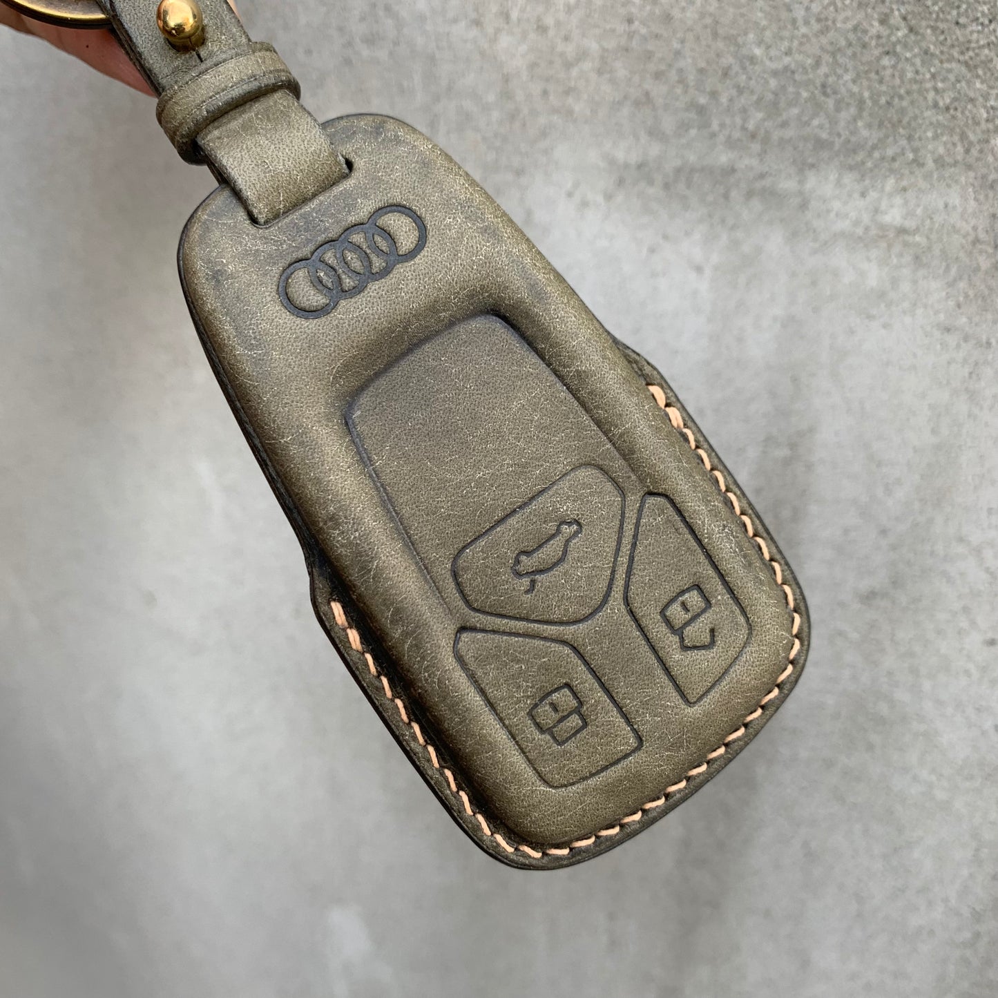 Audi key case,key fob cover, Pueblo leather