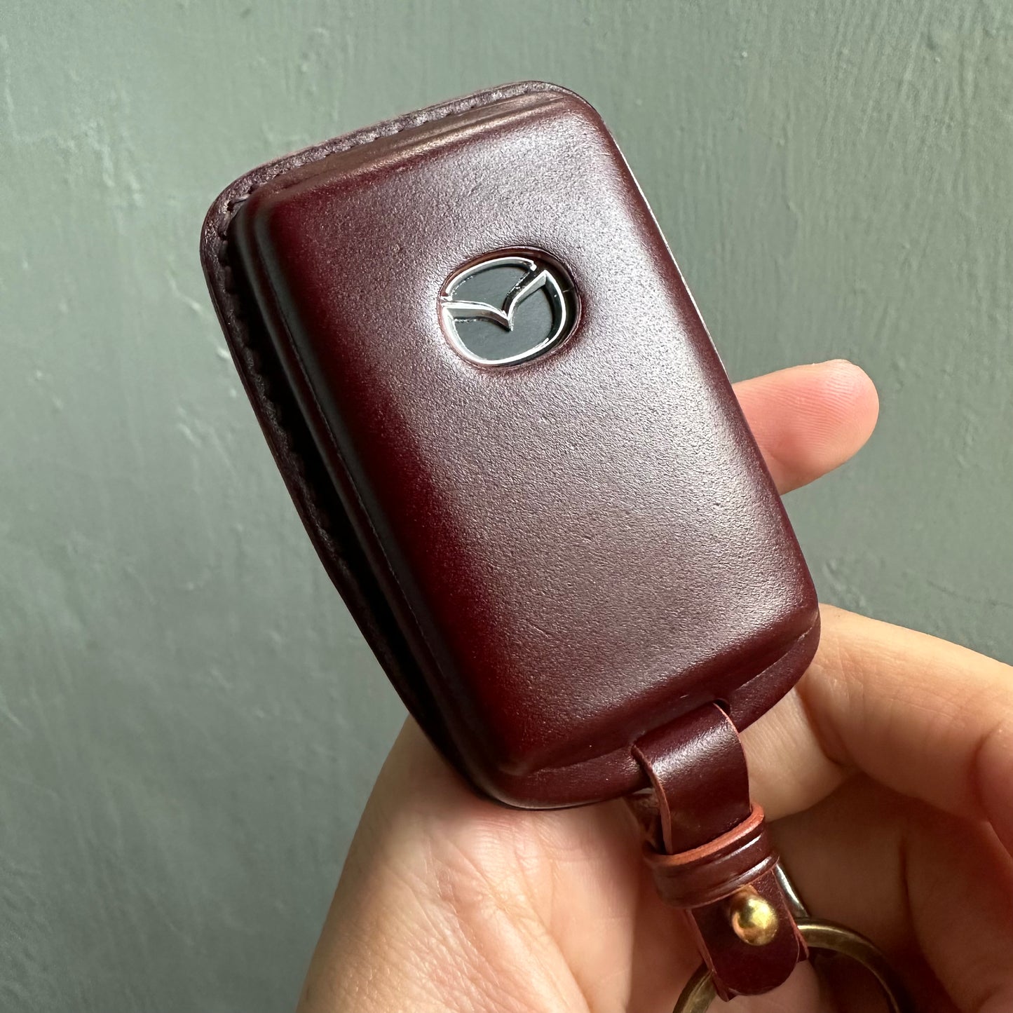 Mazda key fob cover, Shell Cordovan