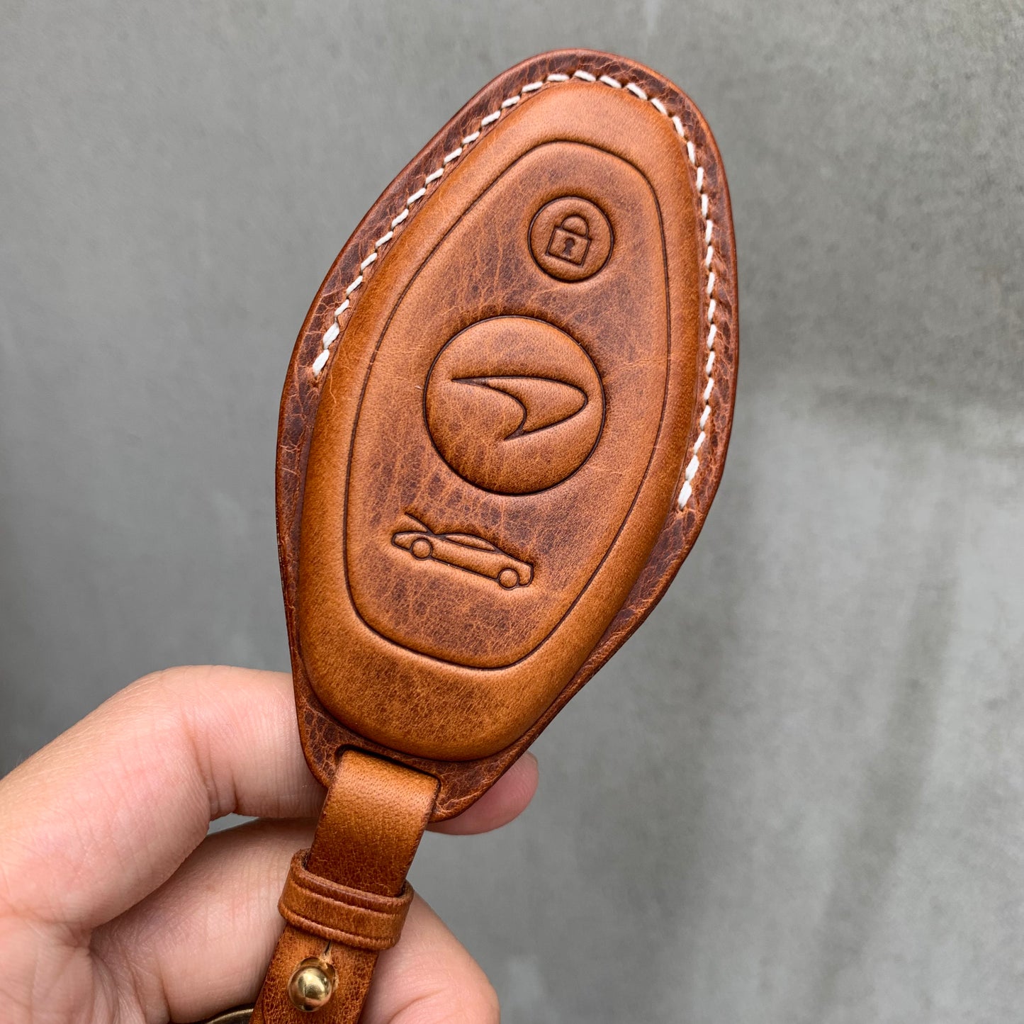 McLaren key fob cover, Wax leather