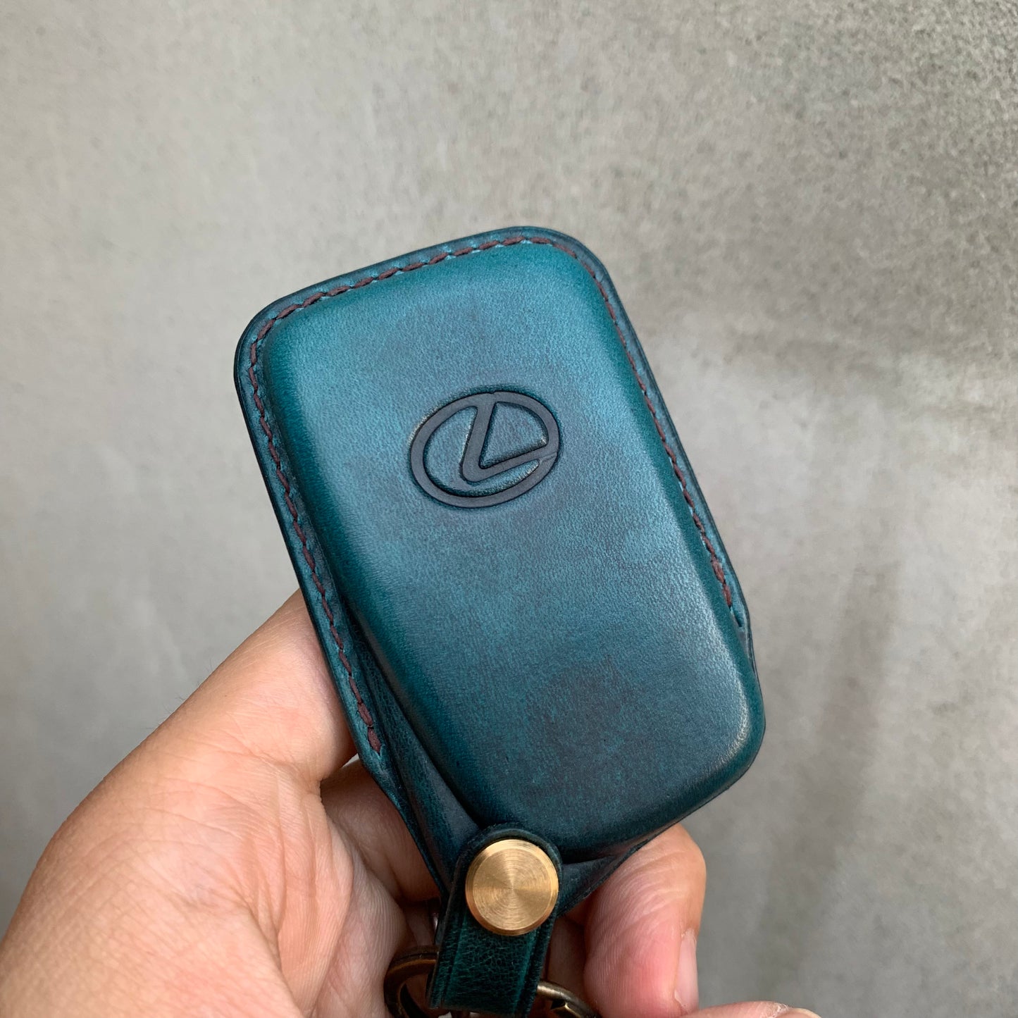 Lexus key fob cover, Wax leather