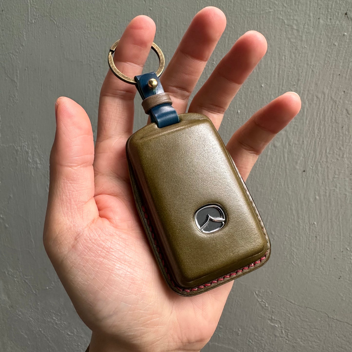 Mazda key fob cover, Shell Cordovan