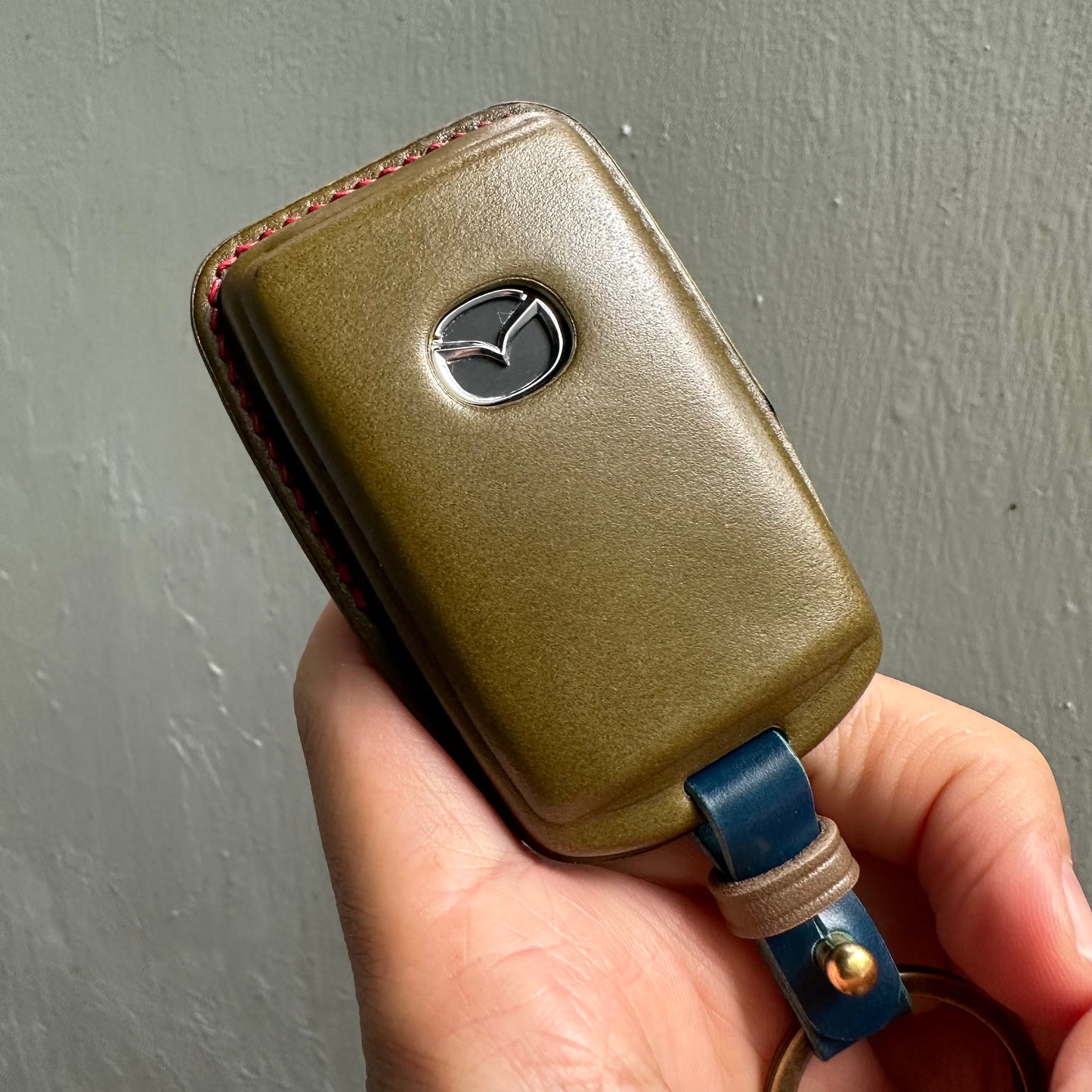 Mazda key fob cover, Shell Cordovan