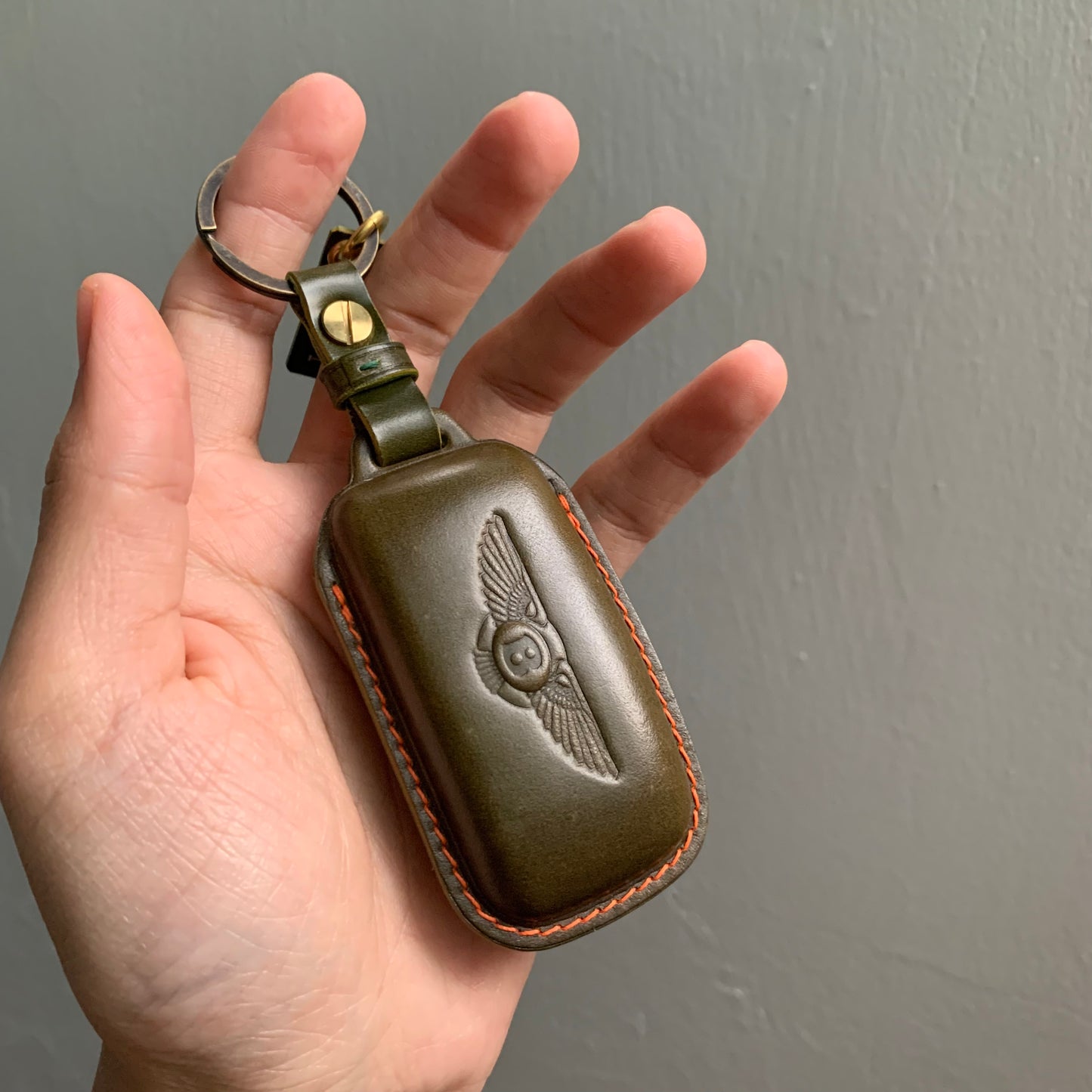 Bentley key fob cover, Bentley Leather key case, Shell Cordovan