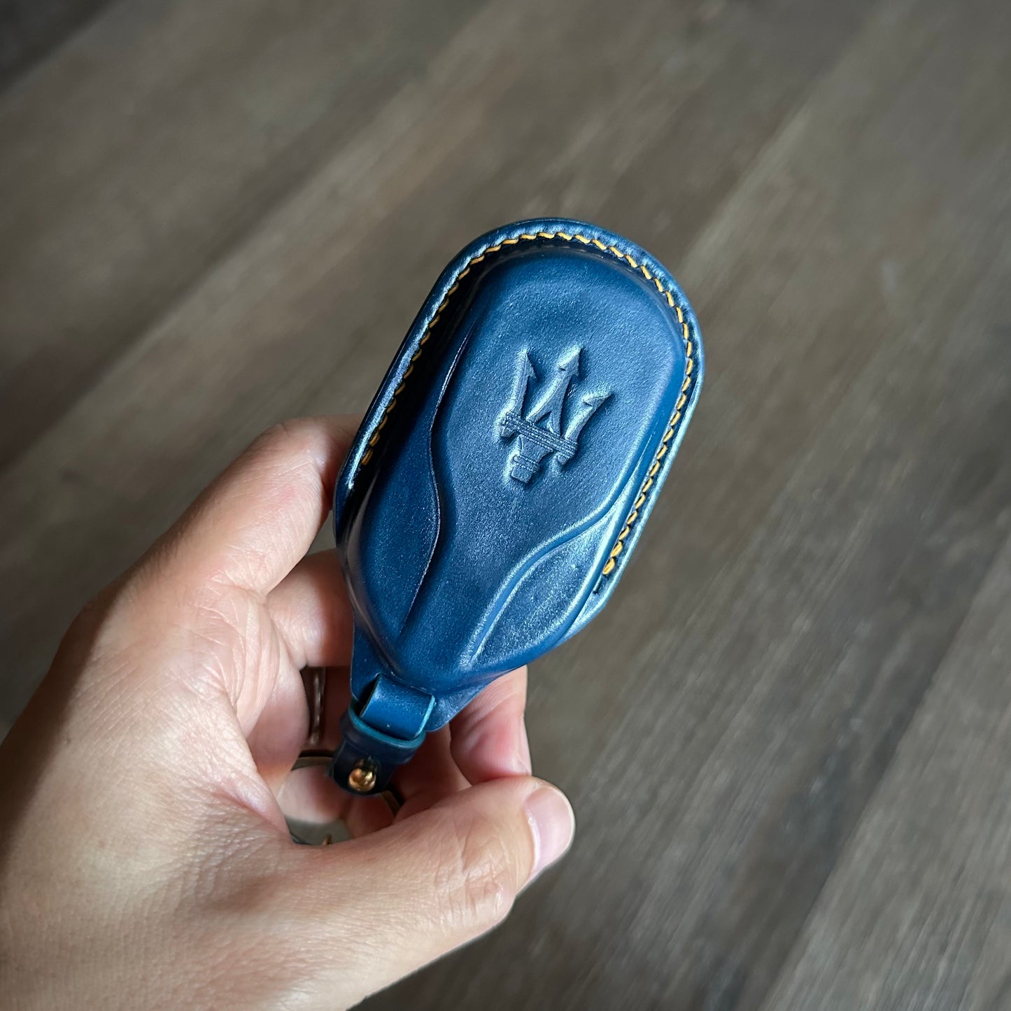 Maserati key fob cover, key case, Shell Cordovan