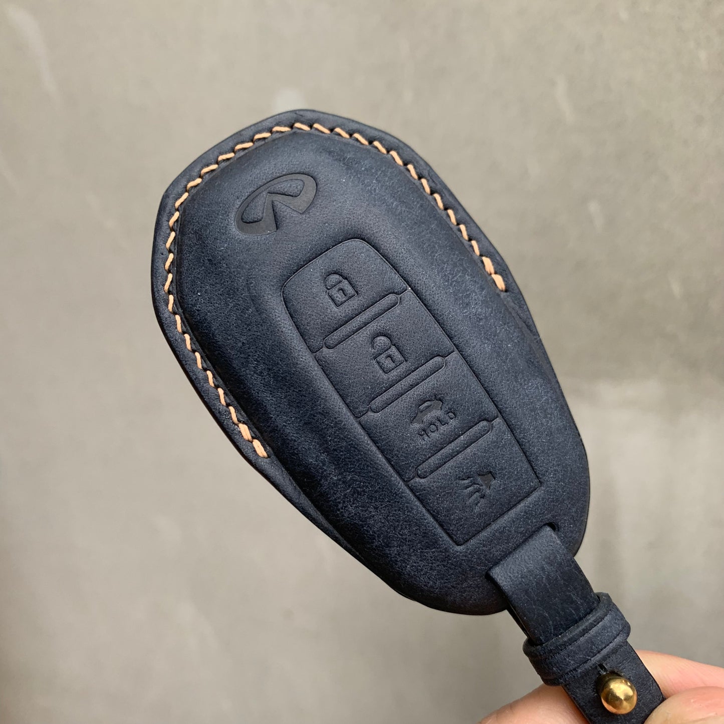 Infiniti key fob cover, Pueblo leather