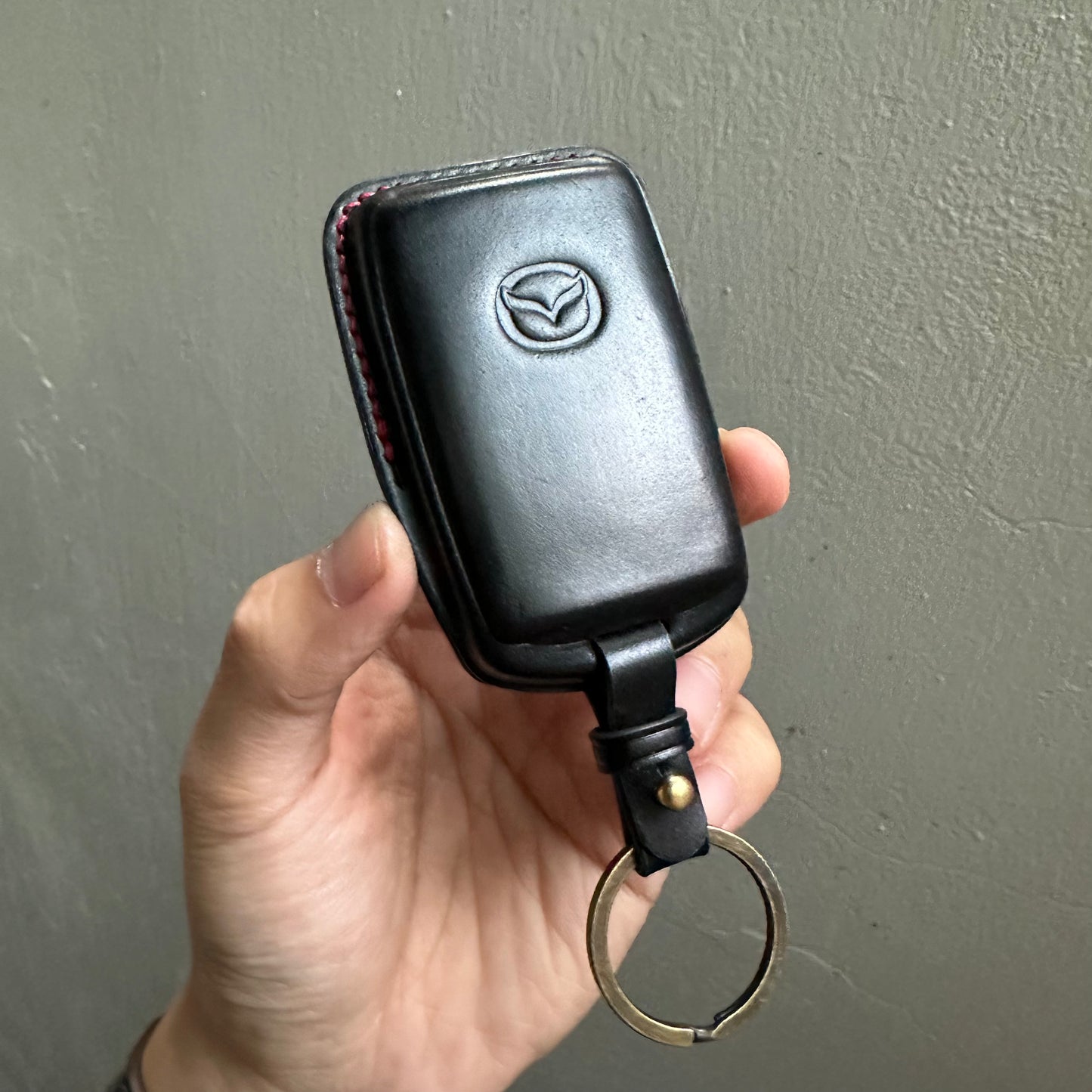 Mazda key fob cover, Shell Cordovan