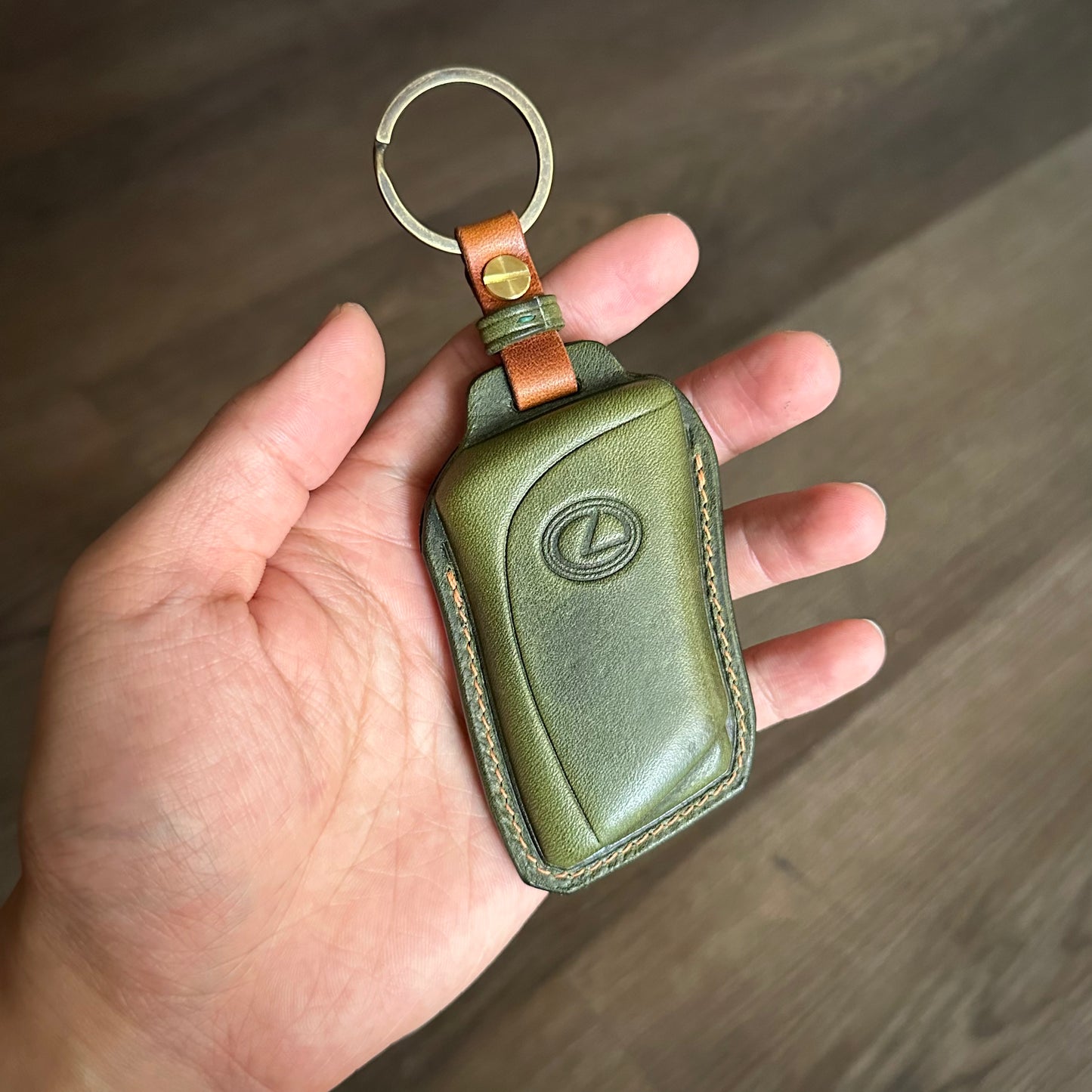 Lexus key fob cover, Wax leather
