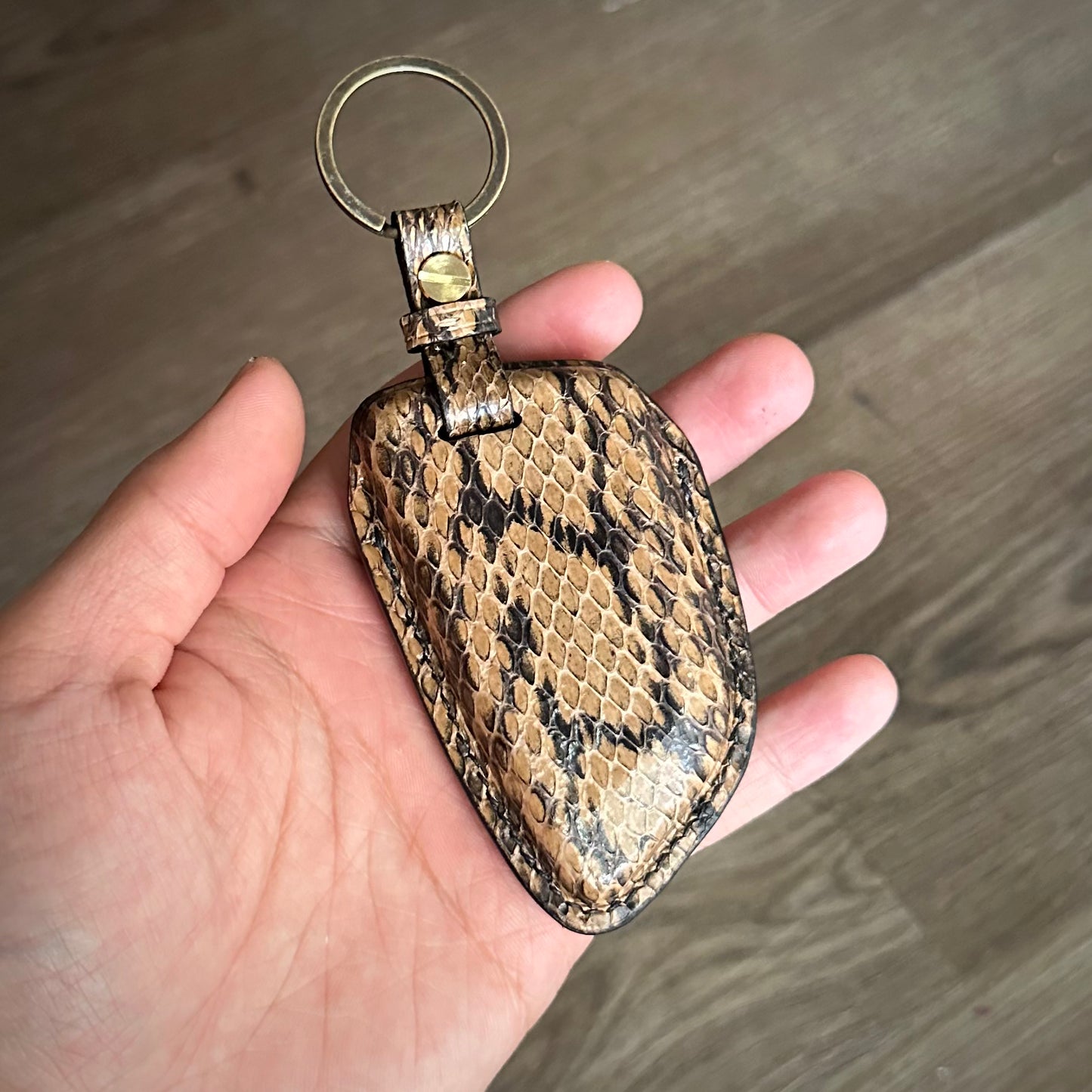 BMW key fob cover, snake leather Leather key case
