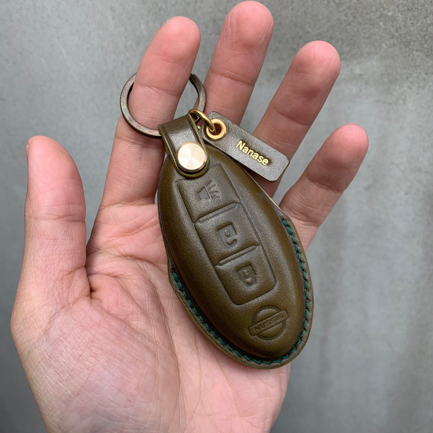 Nissan key fob cover, Shell Cordovan key case