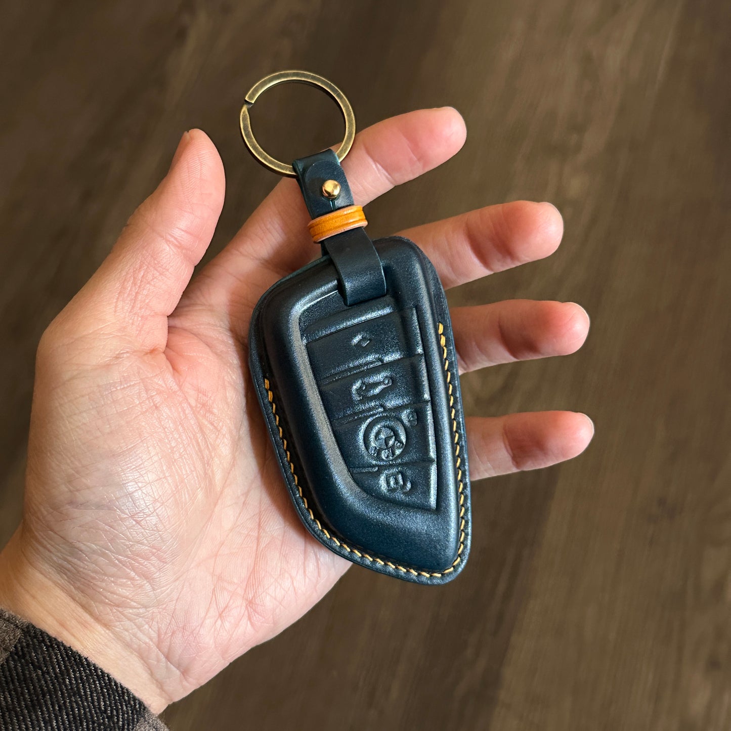 BMW key fob cover, Shell Cordovan
