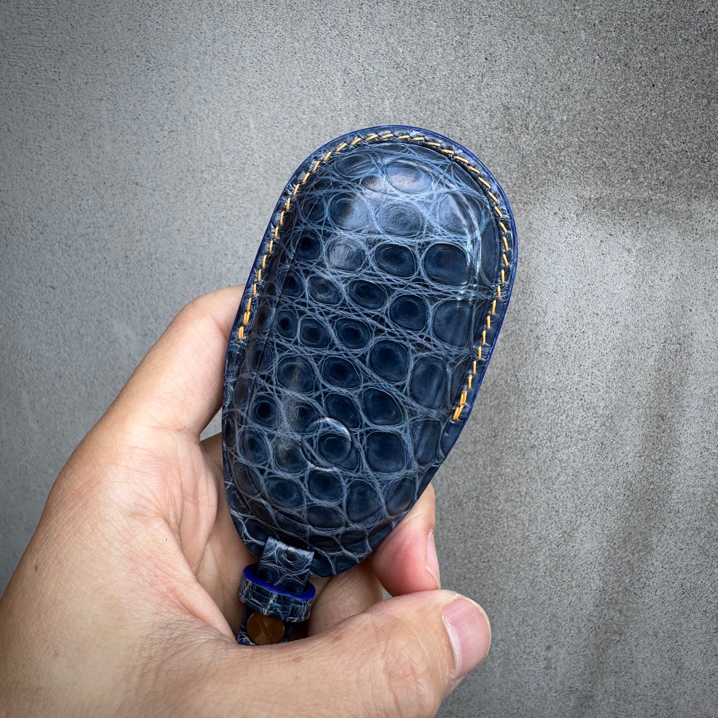 Mercedes-Benz key fob cover, Crocodile leather Leather key case