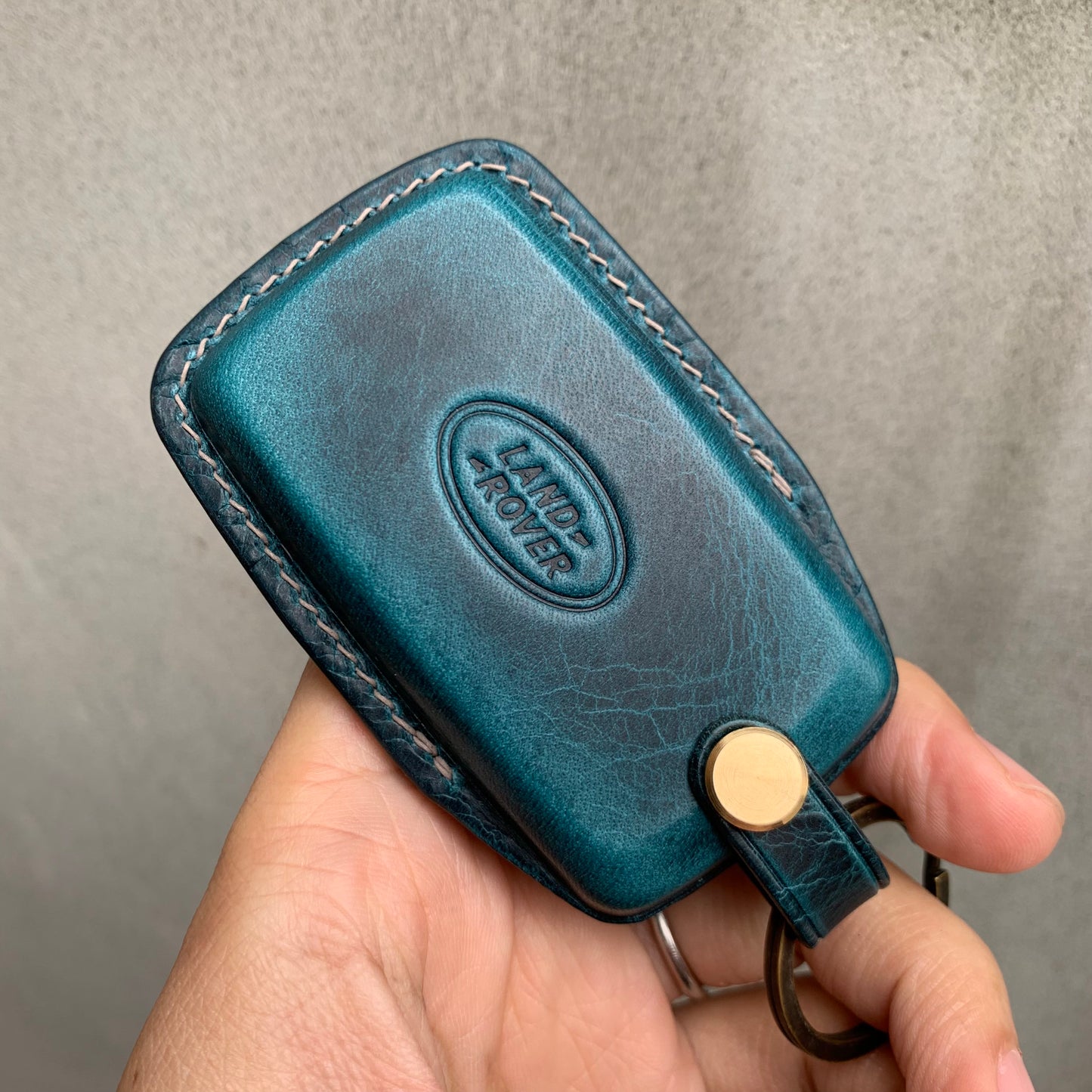 Land Rover key fob cover, Wax leather