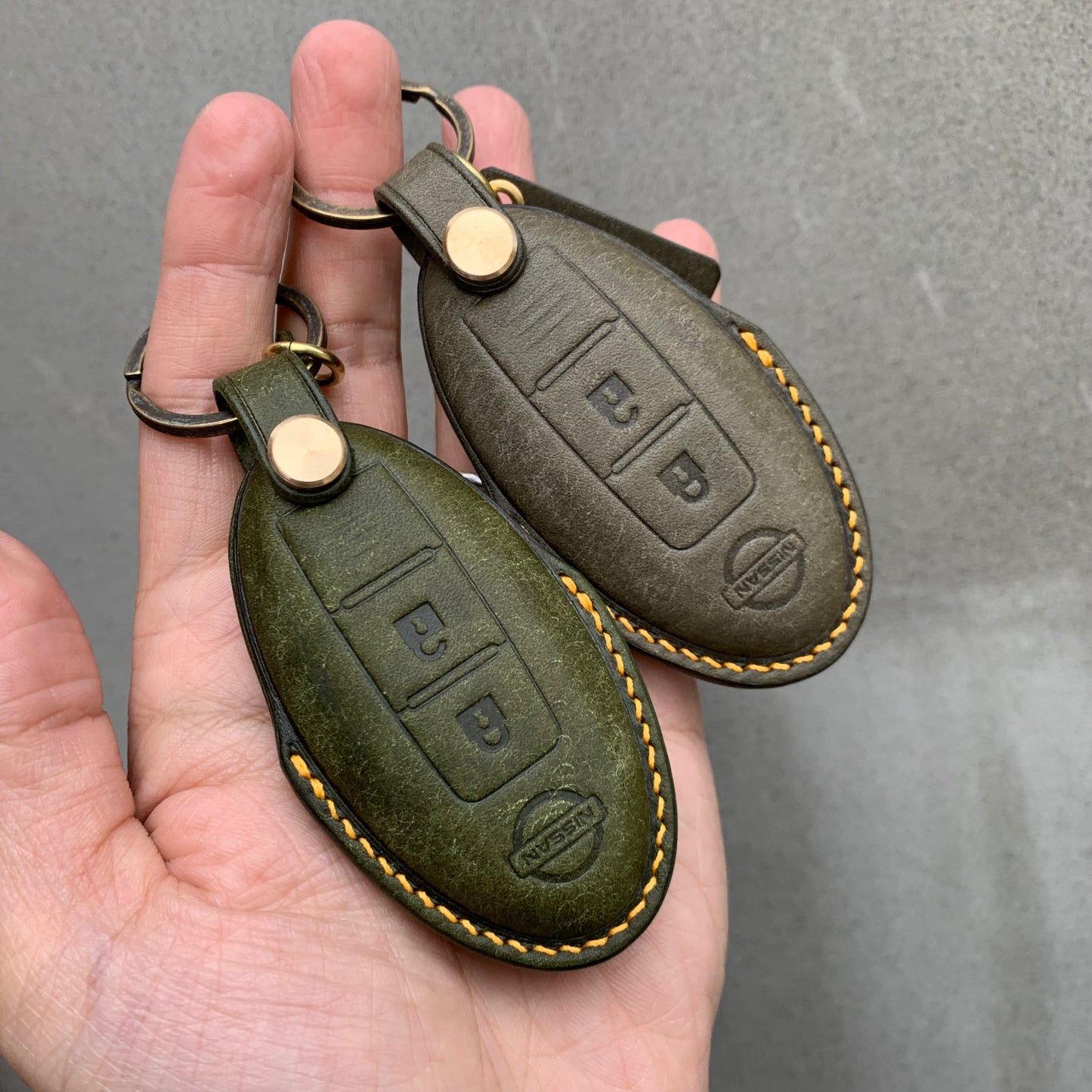 Nissan key fob cover, Pueblo leather key case