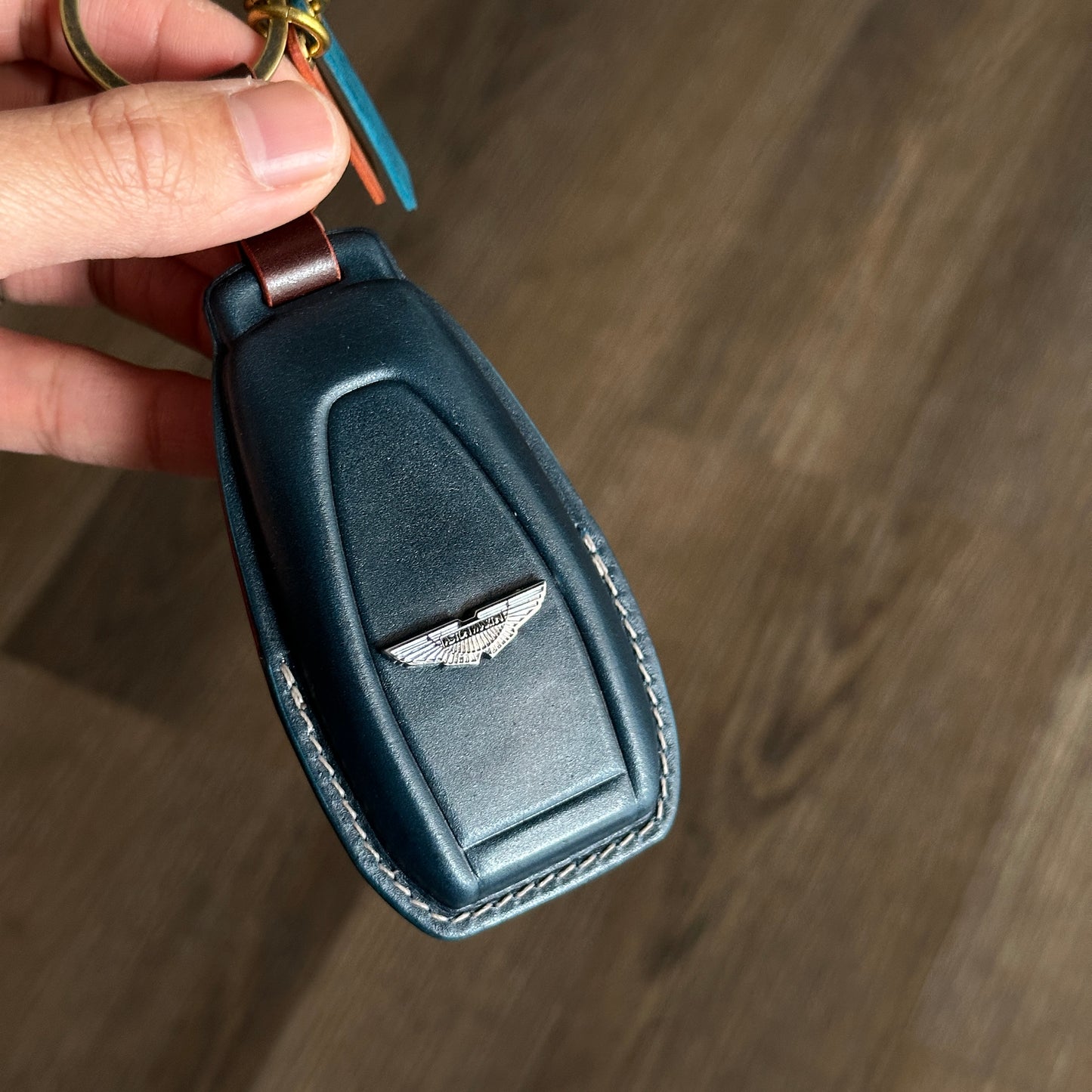 Aston Martin key fob cover, key case, Shell Cordovan
