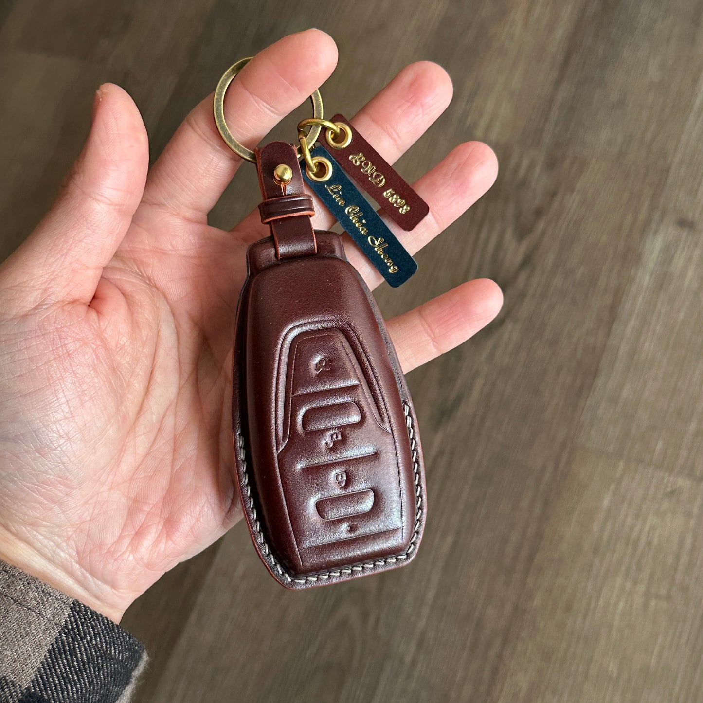 Aston Martin key fob cover, key case, Shell Cordovan