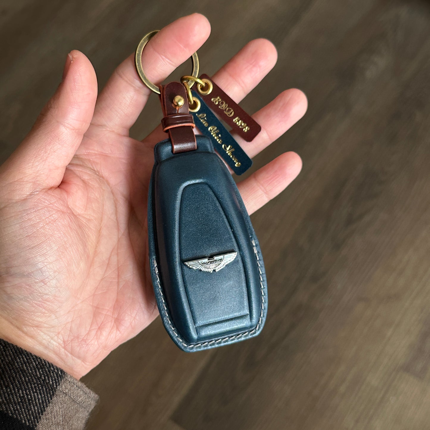 Aston Martin key fob cover, key case, Shell Cordovan