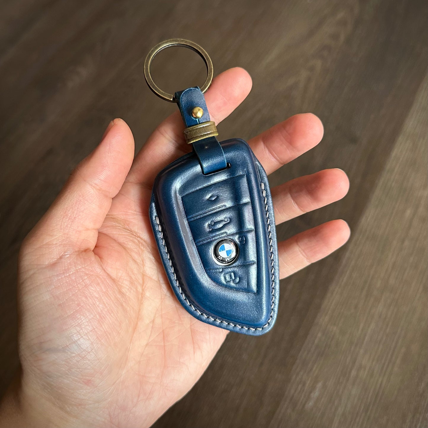 BMW key fob cover, Shell Cordovan