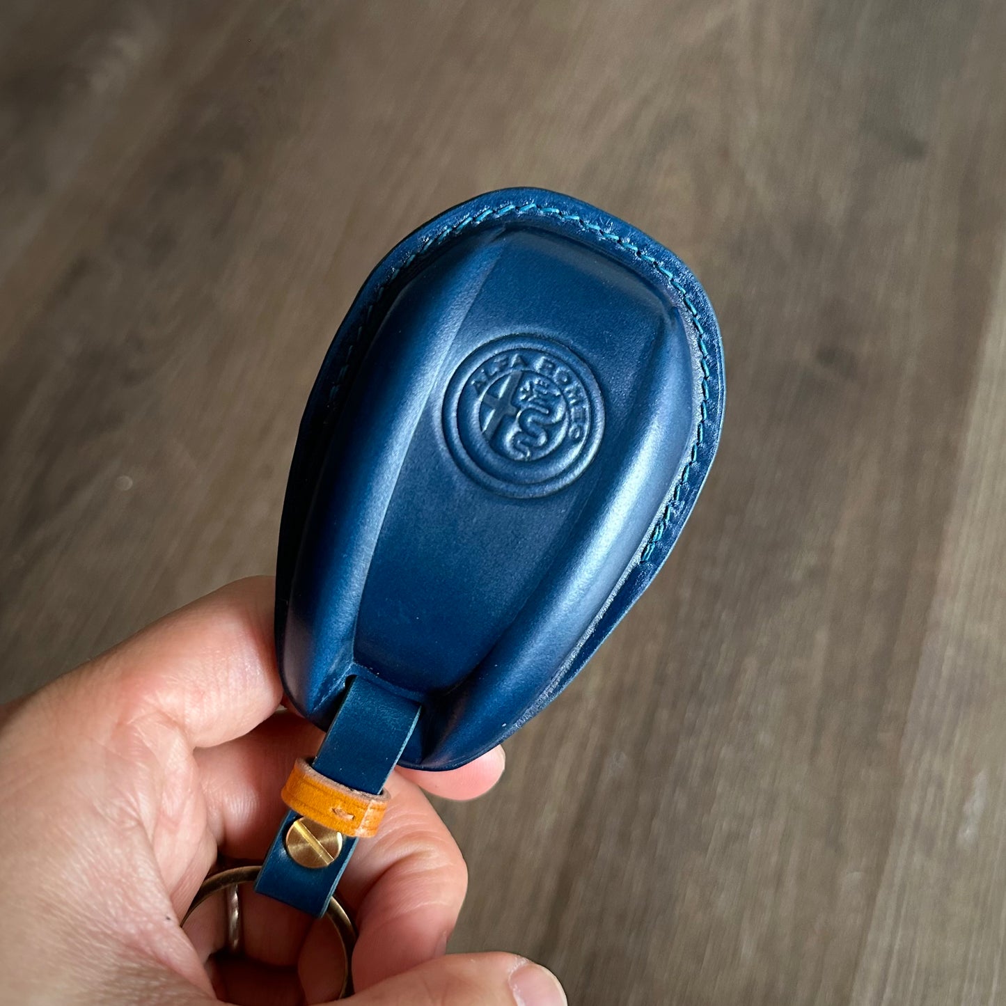 Alfa Romeo key fob cover, Shell Cordovan