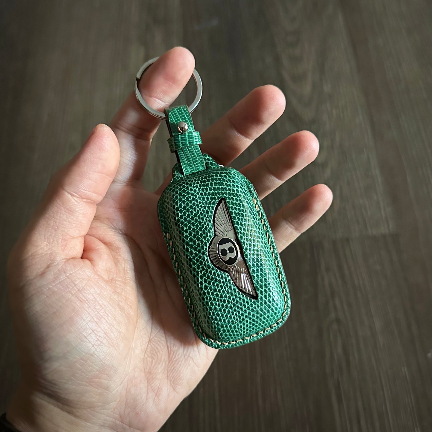 Bentley key fob cover, Bentley Leather key case, Lizard leather