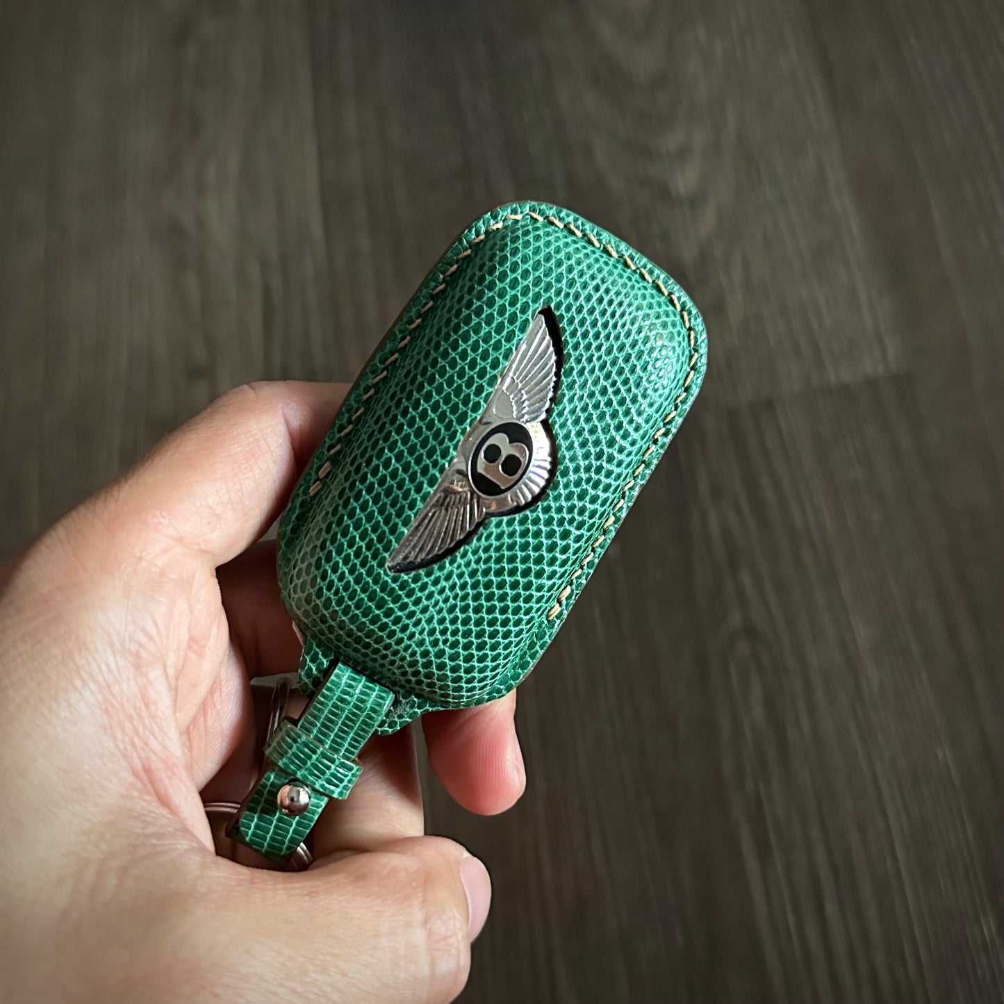 Bentley key fob cover, Bentley Leather key case, Lizard leather