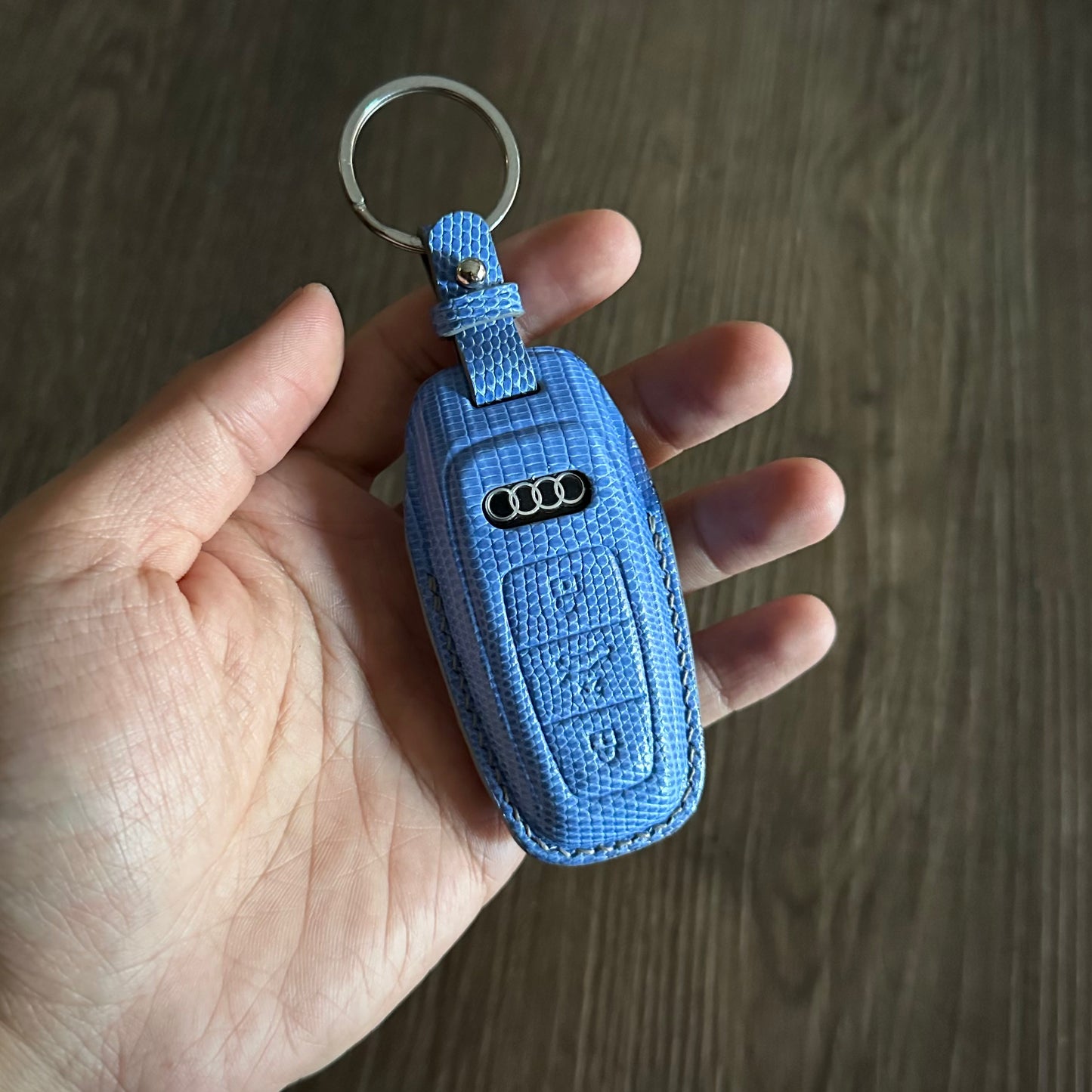 Audi key fob cover, Audi Leather key case, Lizard leather