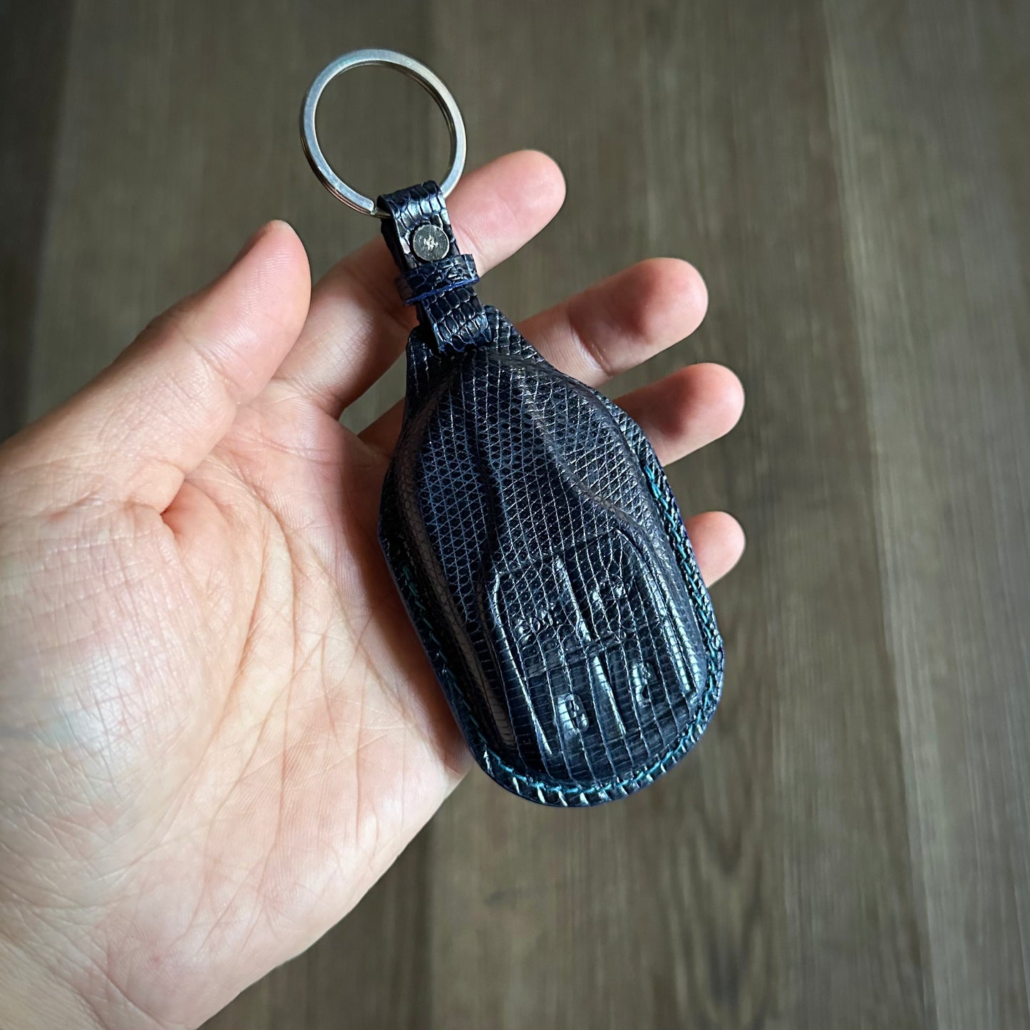 Maserati key fob cover, Maserati Leather key case, Lizard leather