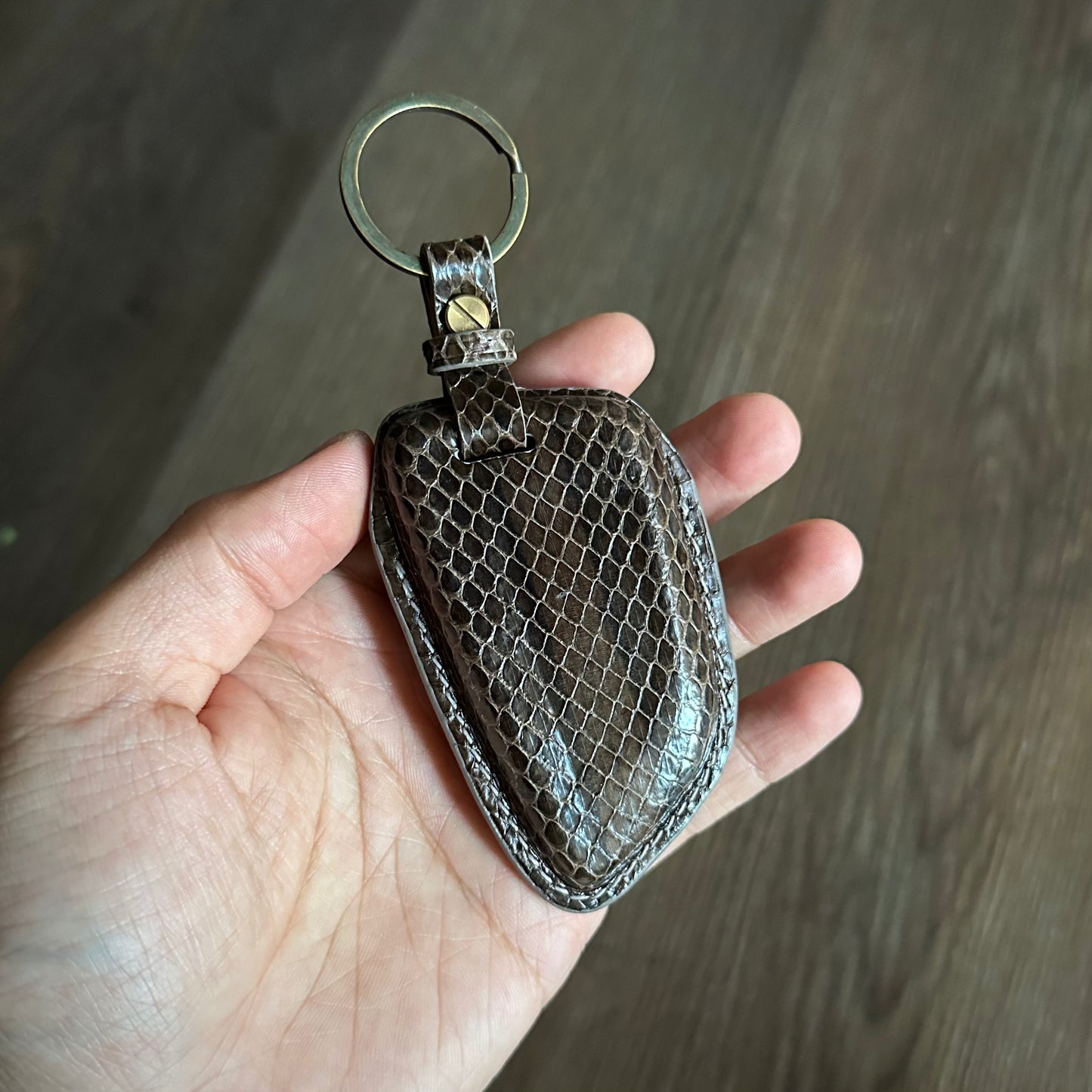 BMW key fob cover, snake leather Leather key case
