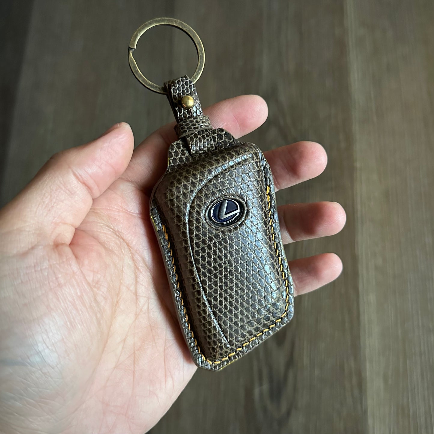 Lexus key fob cover, Lexus Leather key case, Lizard leather