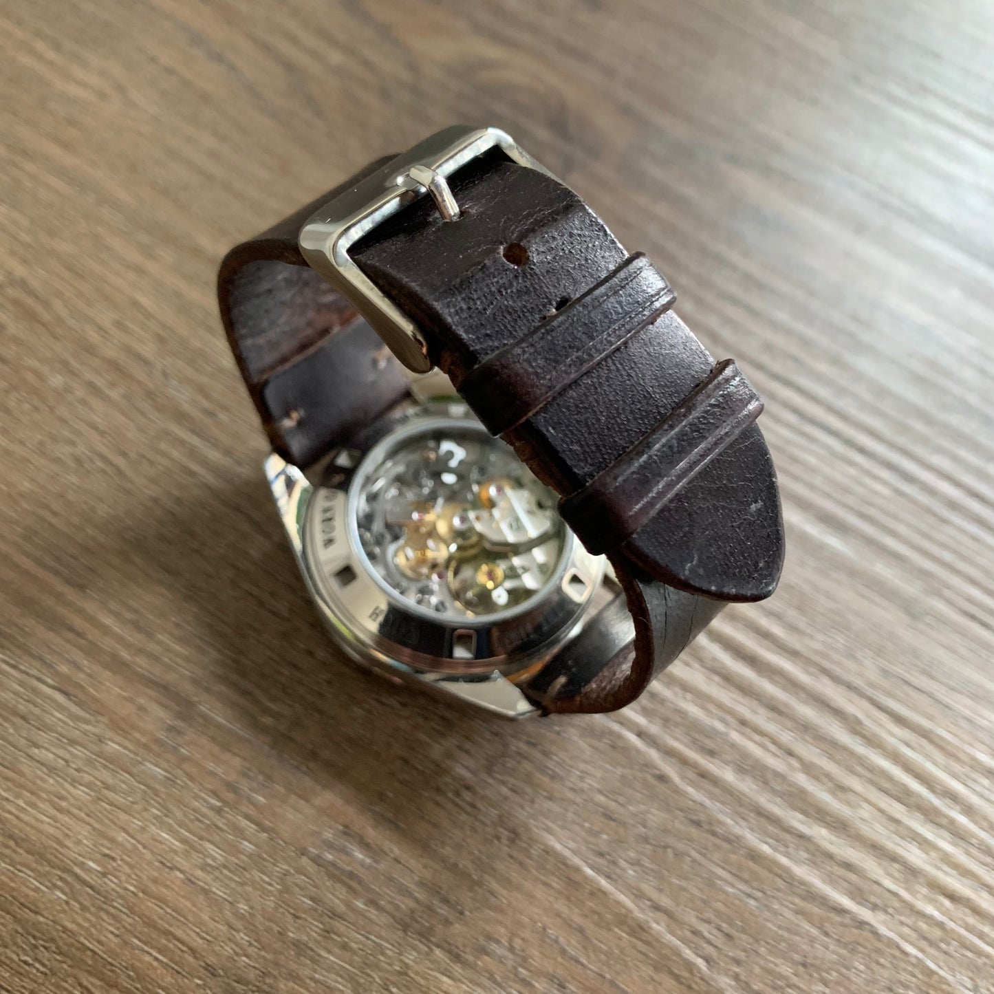 Horween Chromexcel watch band, watch strap